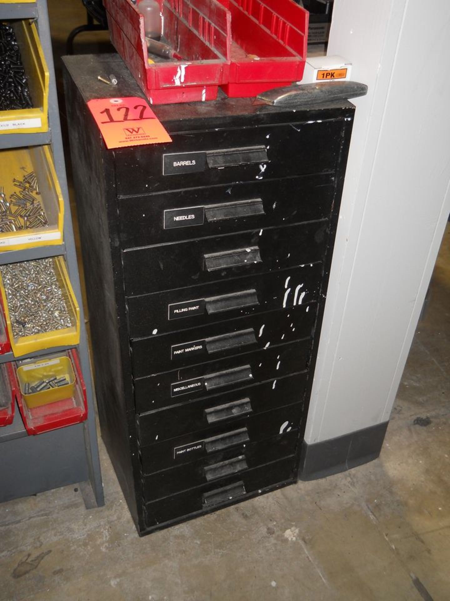 10-Drawer Fastener-File Cabinet, with Contents