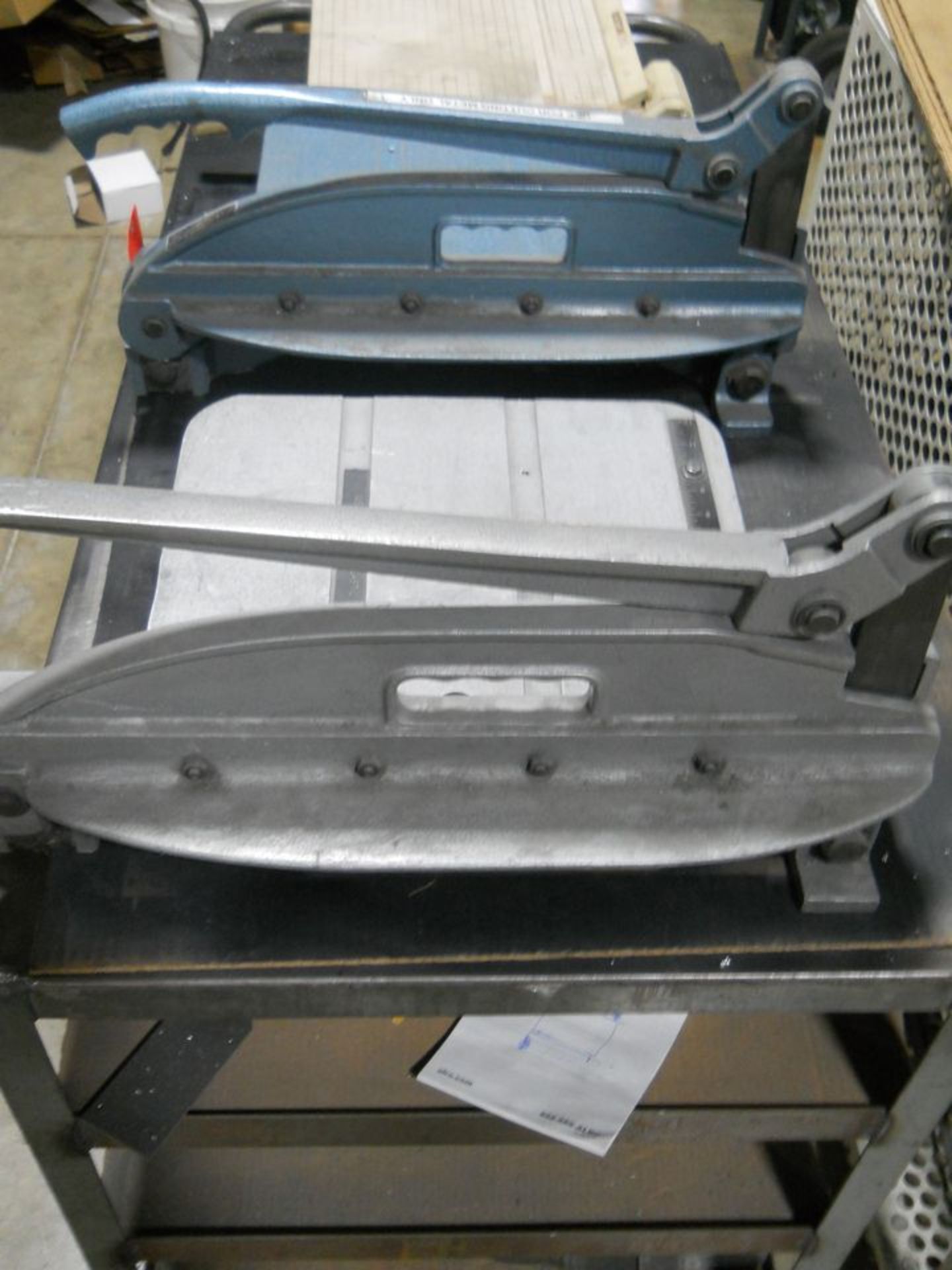 Lot - Portable Steel Cart; with (1) Ability Plastics 14 in. (approx.) Bench-Top Manual Guillotine - Image 5 of 6