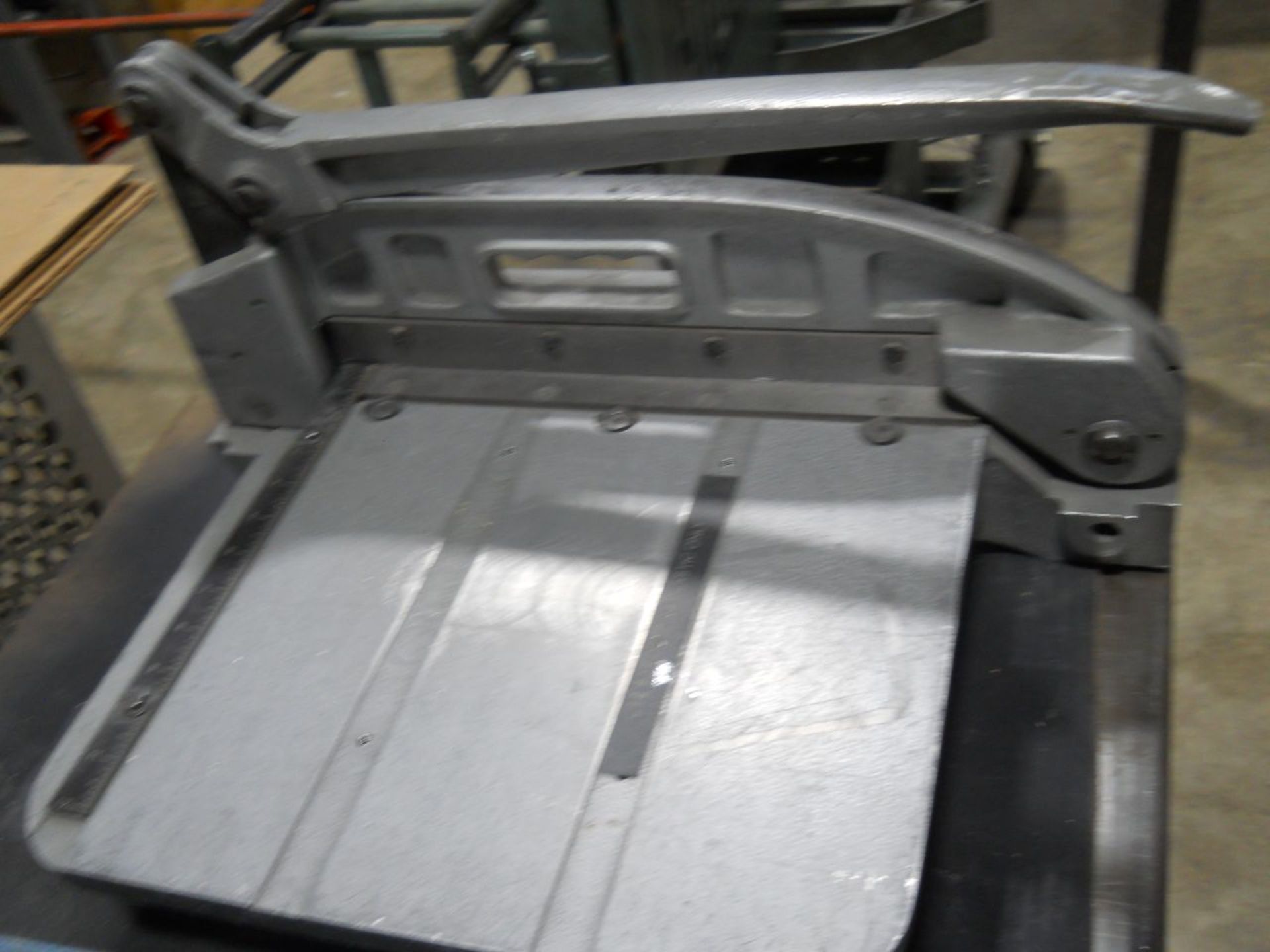 Lot - Portable Steel Cart; with (1) Ability Plastics 14 in. (approx.) Bench-Top Manual Guillotine - Image 2 of 6