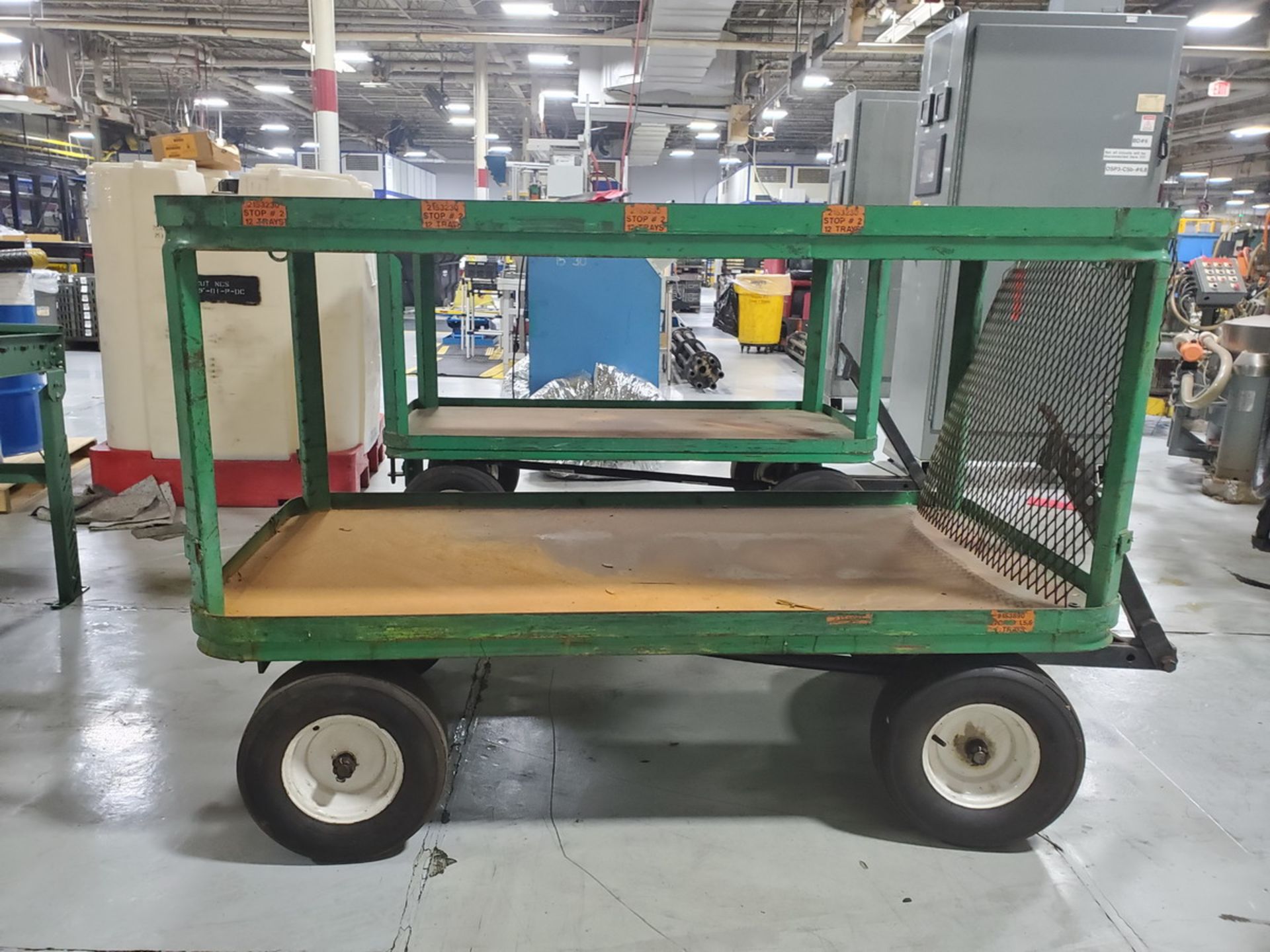 Lot - (2) 2-Tier Portable Steel Carts with Rubber Wheels; 6 ft. x 3 ft. x 4 ft. h - Image 3 of 5