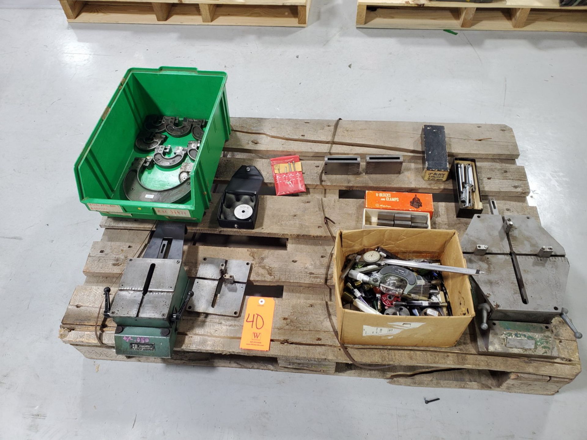 Lot - Assorted Inspection Equipment, to Include: V-Blocks, Snap Gages, J-Block Stackers, Assorted