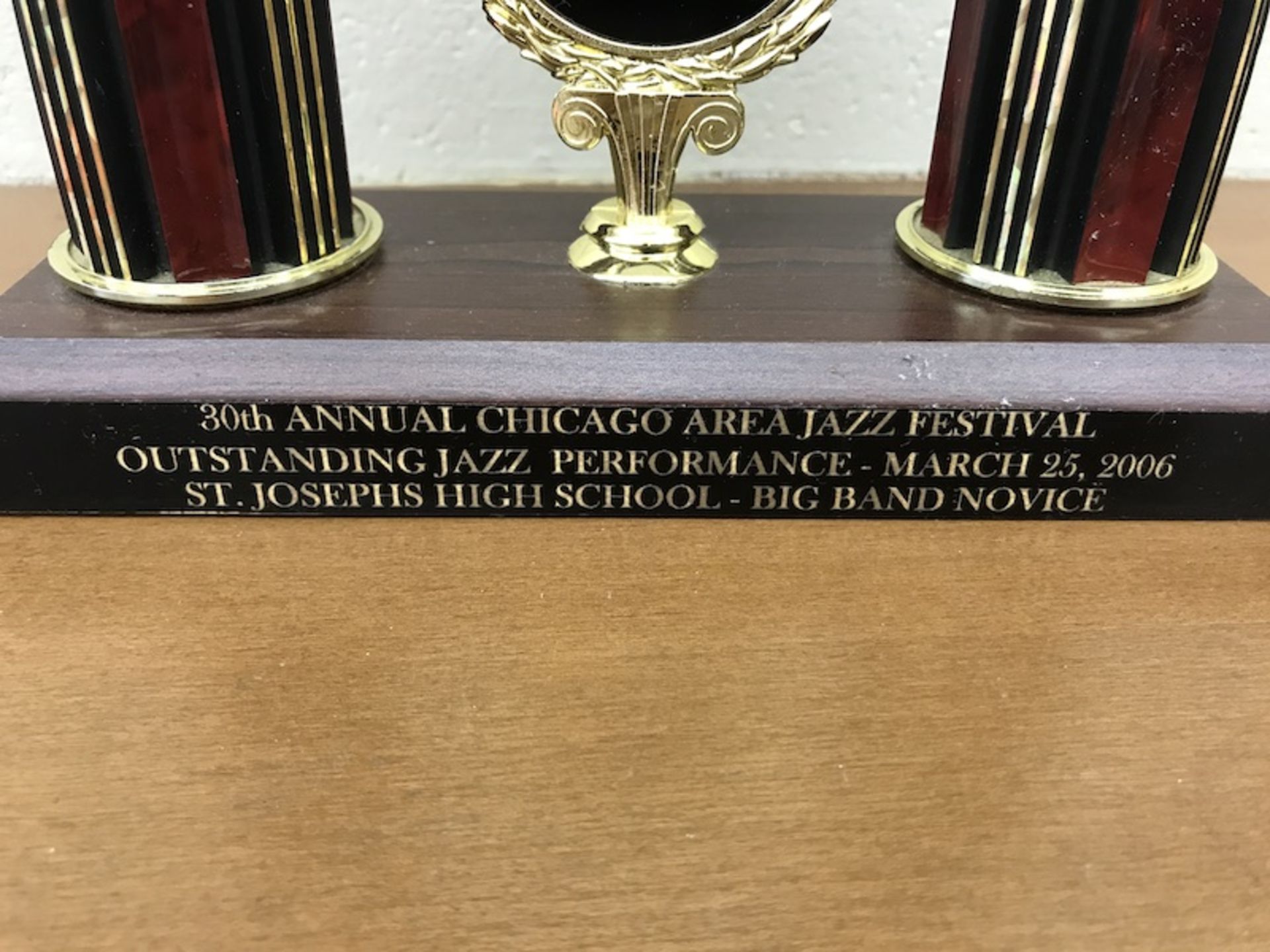 2006 20th Annual Chicago Area Jazz Festival Outstanding Jazz Performance Big Band Novice Trophy ( - Image 2 of 2