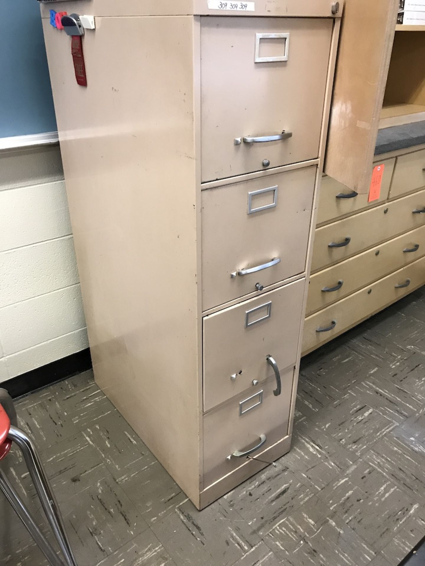 Lot - (1) 60 in. Rolling Cabinet (1) Filing Cabinet (Room 309) - Image 2 of 2