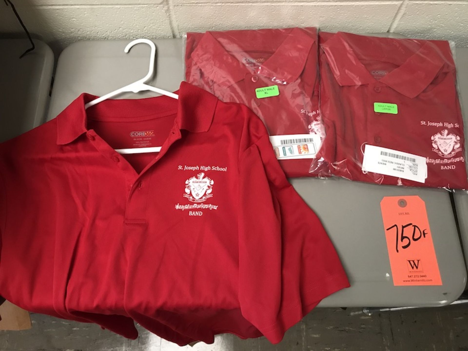 Lot - (3) St. Joseph High School Band Polo T-Shirts (Music Room Hallway) - Image 2 of 2
