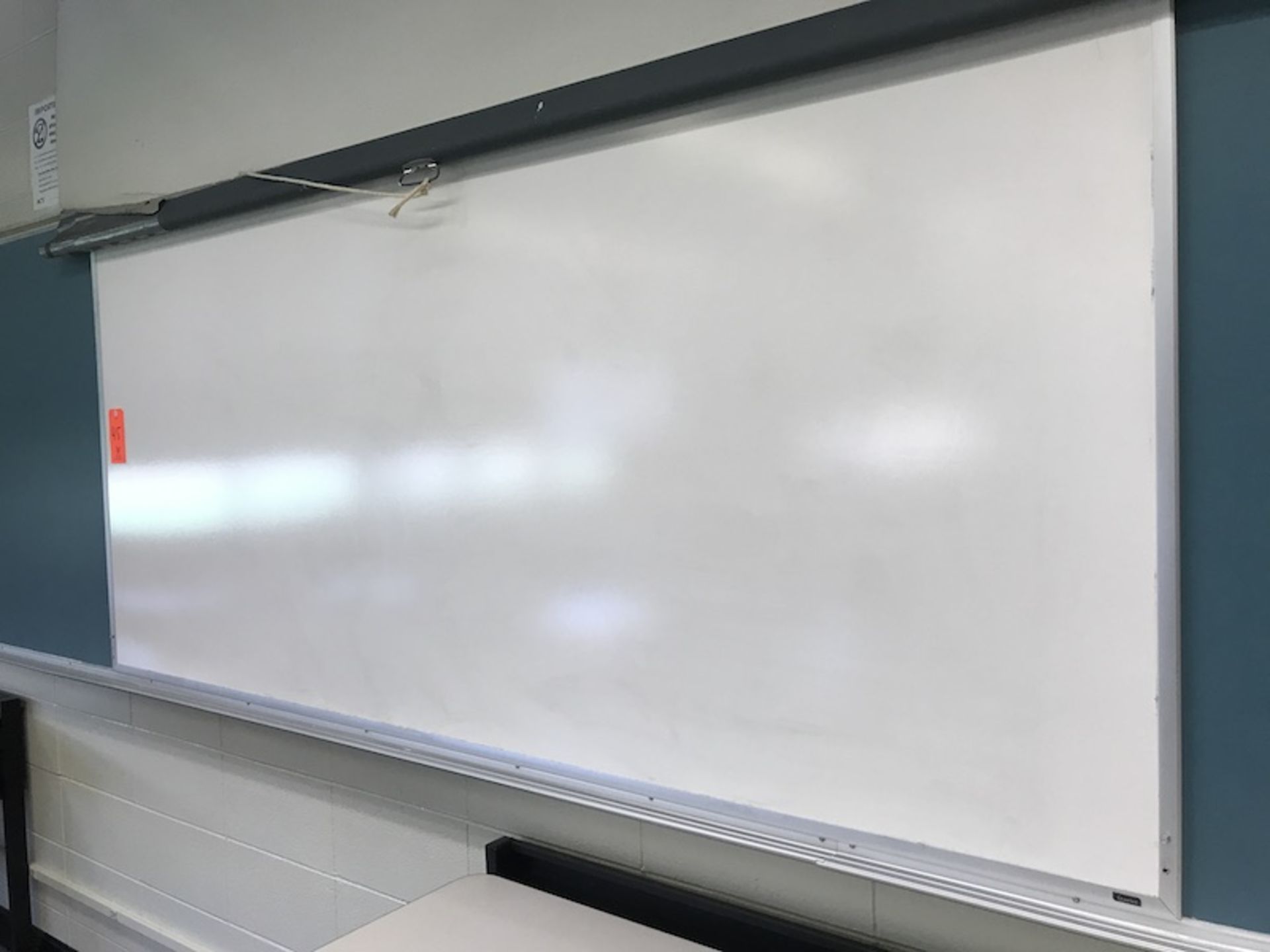 Lot - (2) 48 in. x 96 in. Dry Erase Boards (1) 4 ft. x 10 ft. Cork Board (1) 8 ft. x 6 ft. Projector - Image 4 of 4