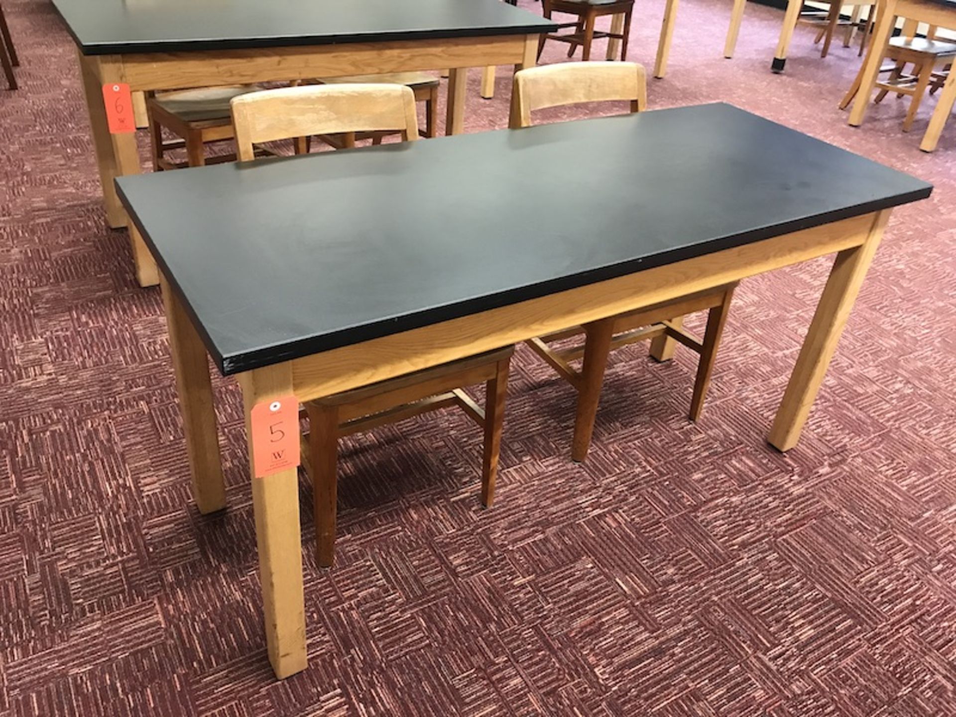 Lot - (1) 60 in. Wood Desk (2) Chairs (Room 310)