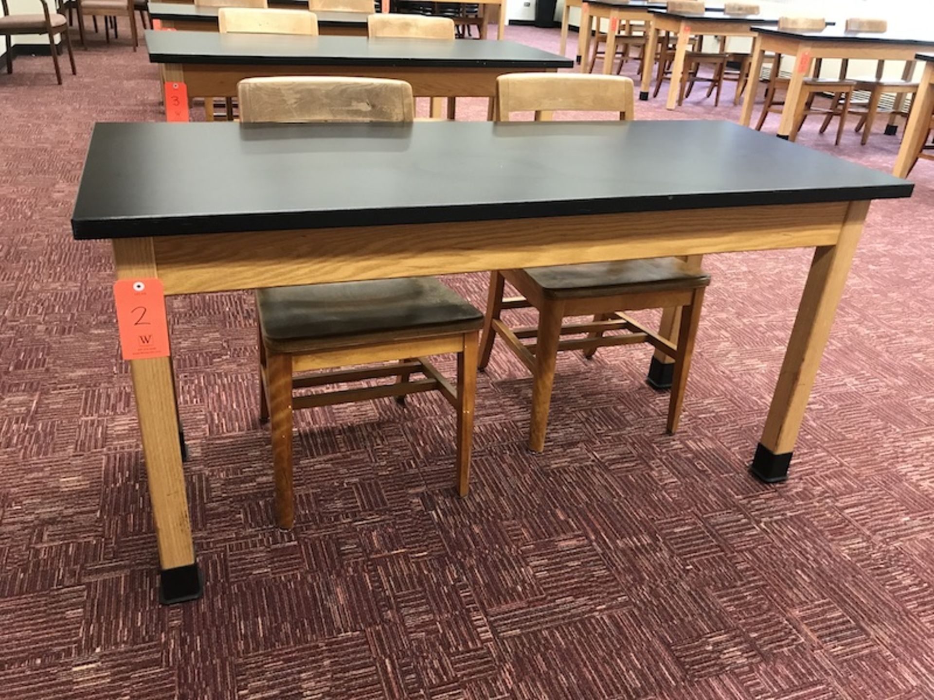 Lot - (1) 60 in. Wood Desk (2) Chairs (Room 310)