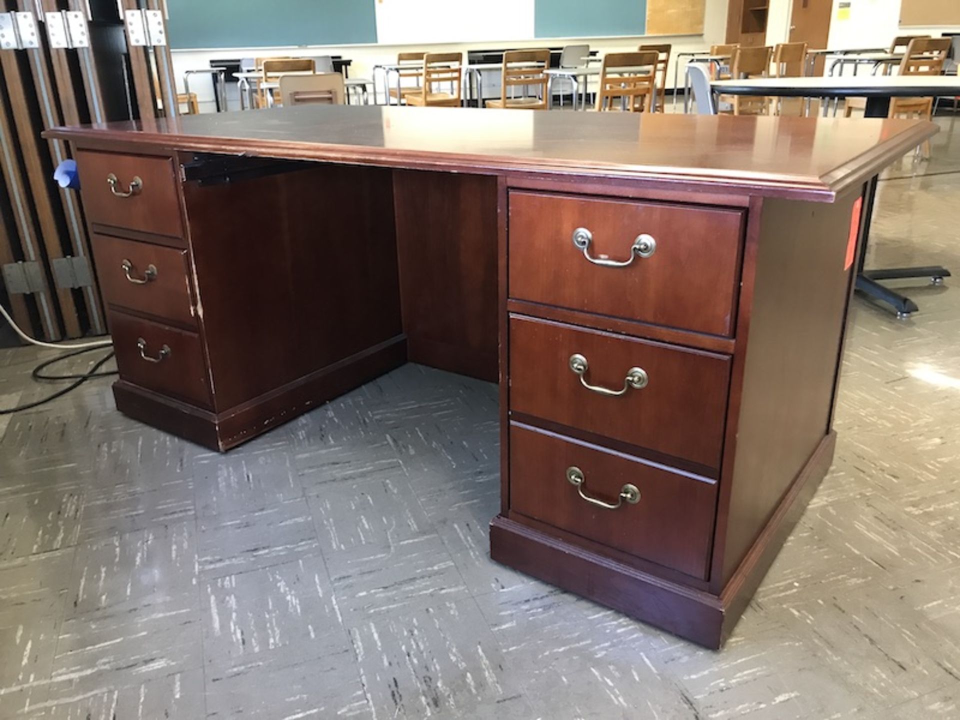 Lot - (1) 72 in. Desk (1) 36 in. Bookshelf (Room 304)