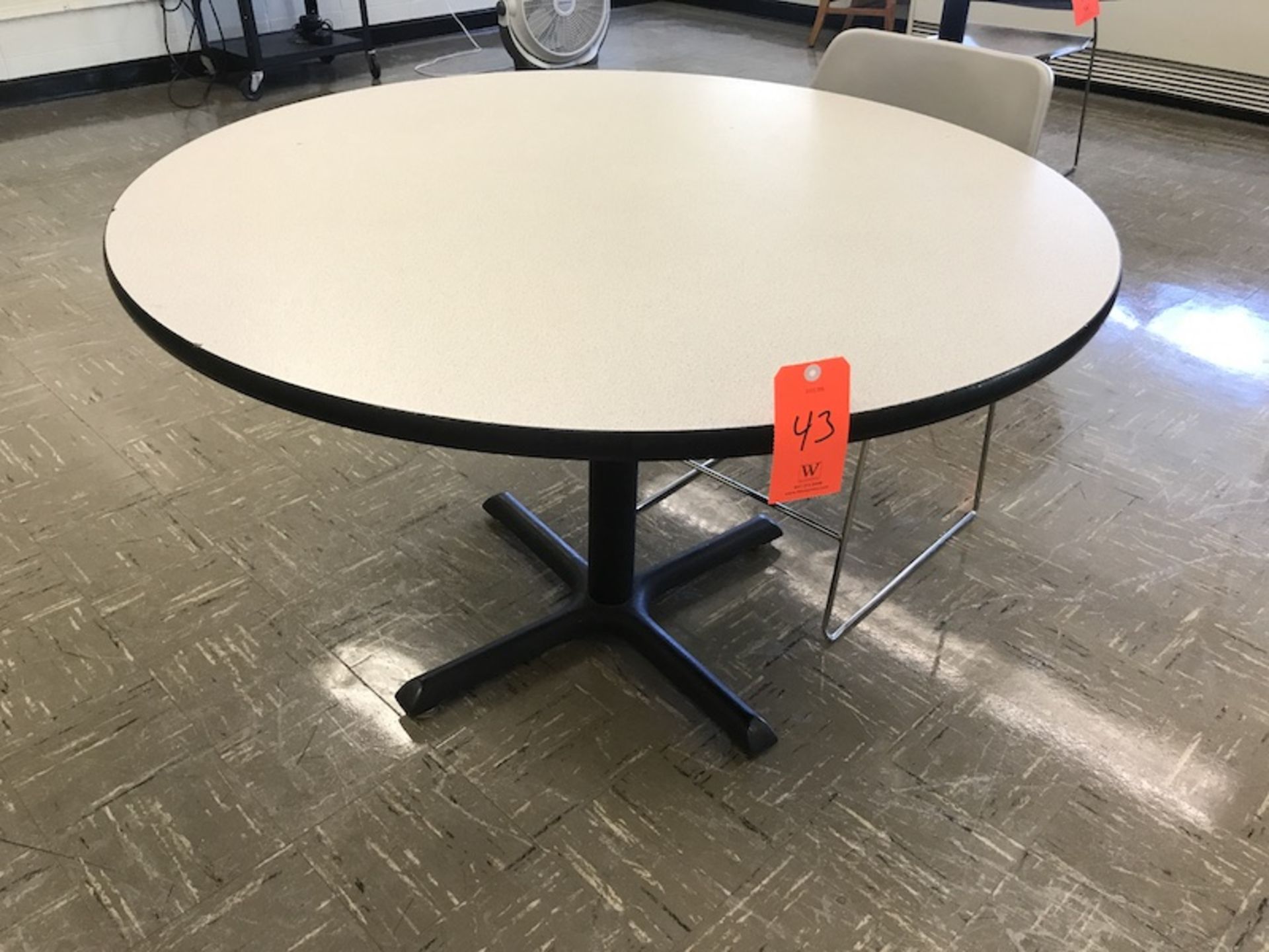 Lot - (5) 48 in. Diameter Circular Tables (7) Chairs (Room 304) - Image 3 of 5