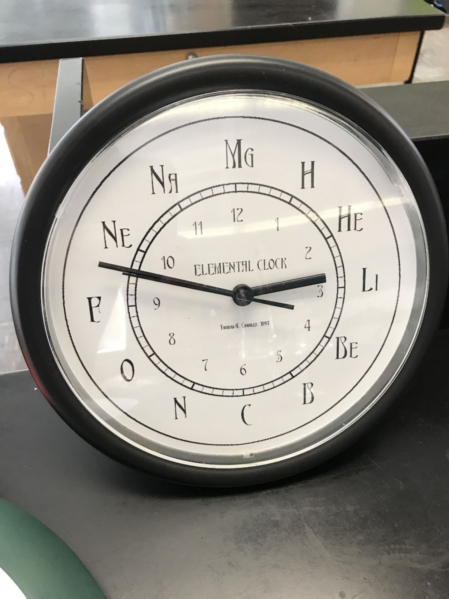 Lot - (2) Elemental Clocks (1) Thermometer (Room 309) - Image 2 of 3