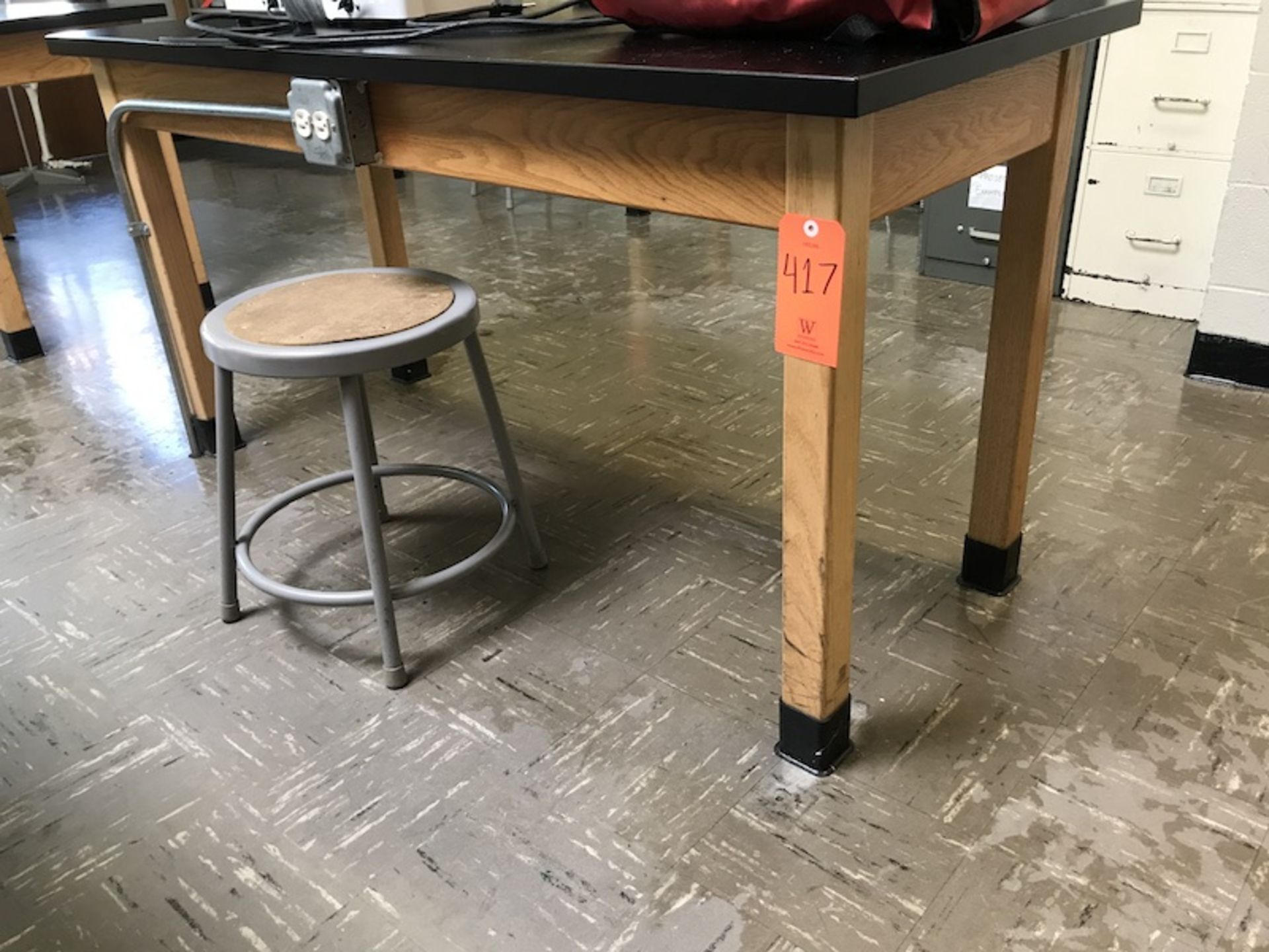 Lot - (1) 60 in. Table (1) Stool (Room 408)