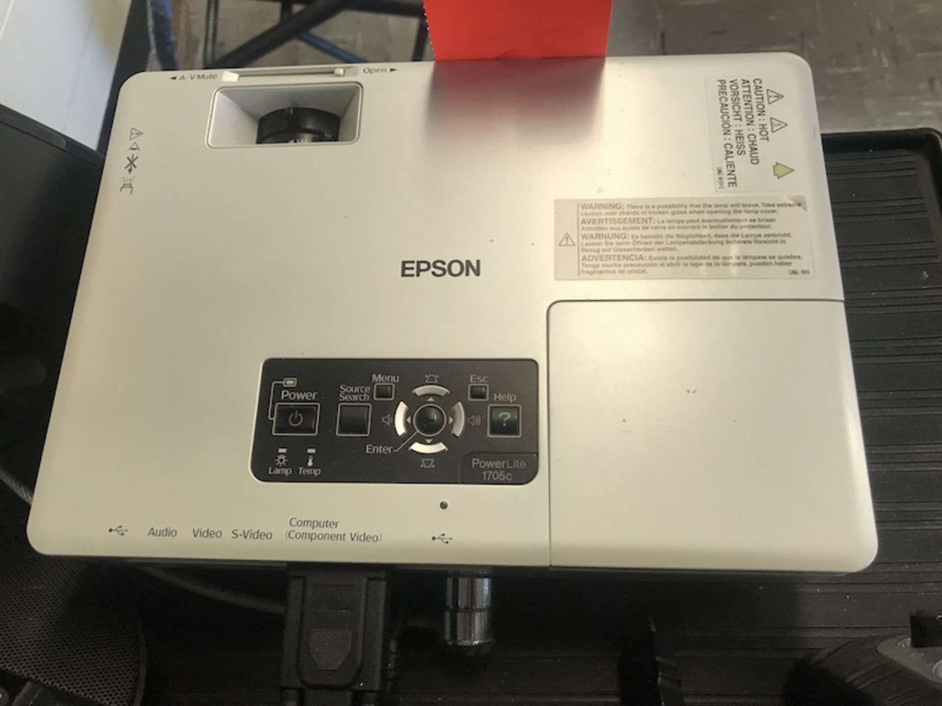 Lot - (1) Epson 3LCD Projector (1) Logitech Speaker System (1) Camera (Room 301) - Image 2 of 6