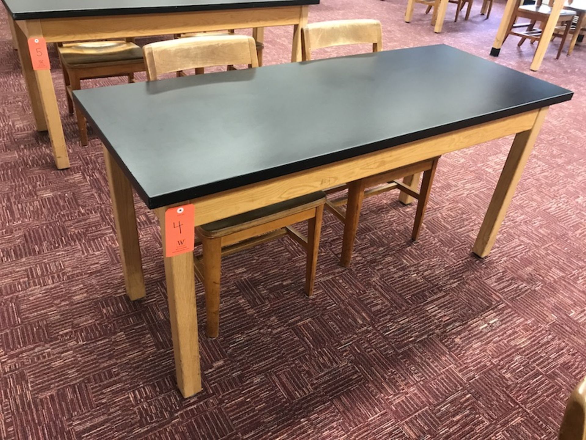 Lot - (1) 60 in. Wood Desk (2) Chairs (Room 310)