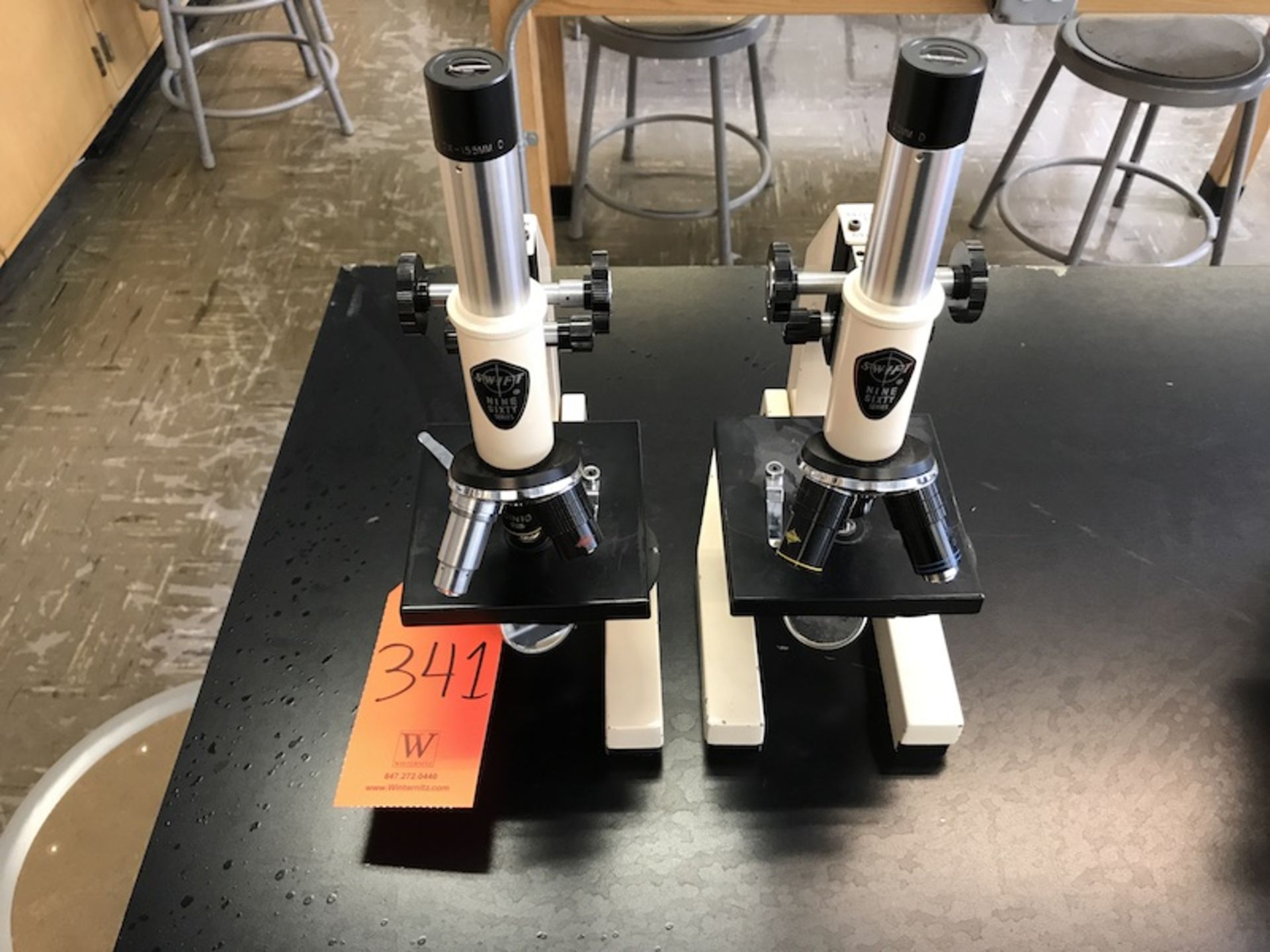 Lot - (2) Swift Microscopes, 4/0.1, 10/0.25, 40/0.65 (Room 308)