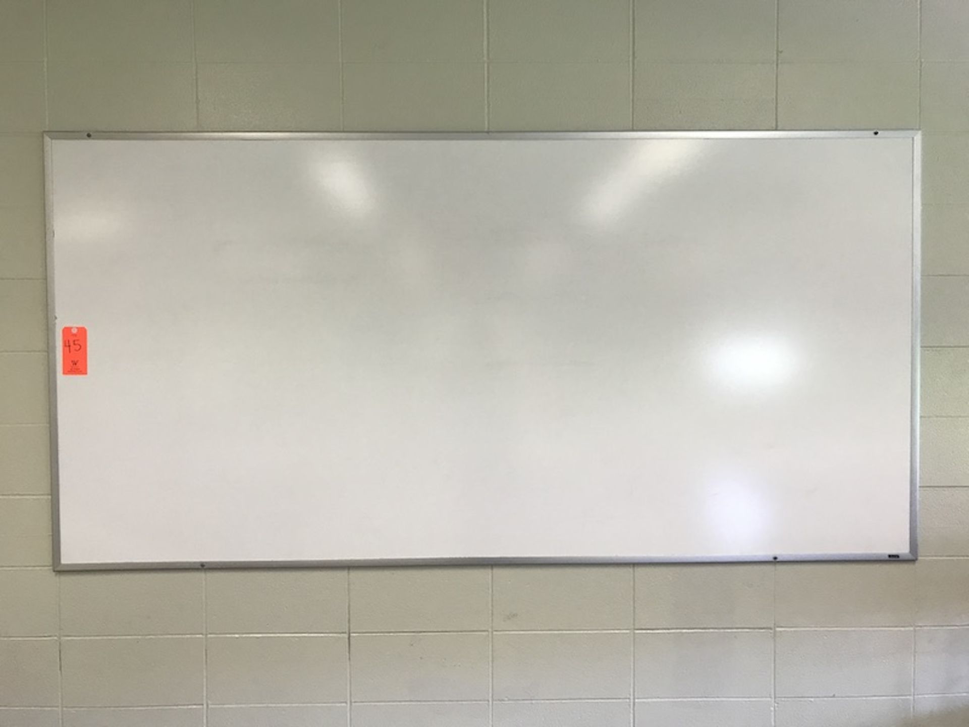 Lot - (2) 48 in. x 96 in. Dry Erase Boards (1) 4 ft. x 10 ft. Cork Board (1) 8 ft. x 6 ft. Projector