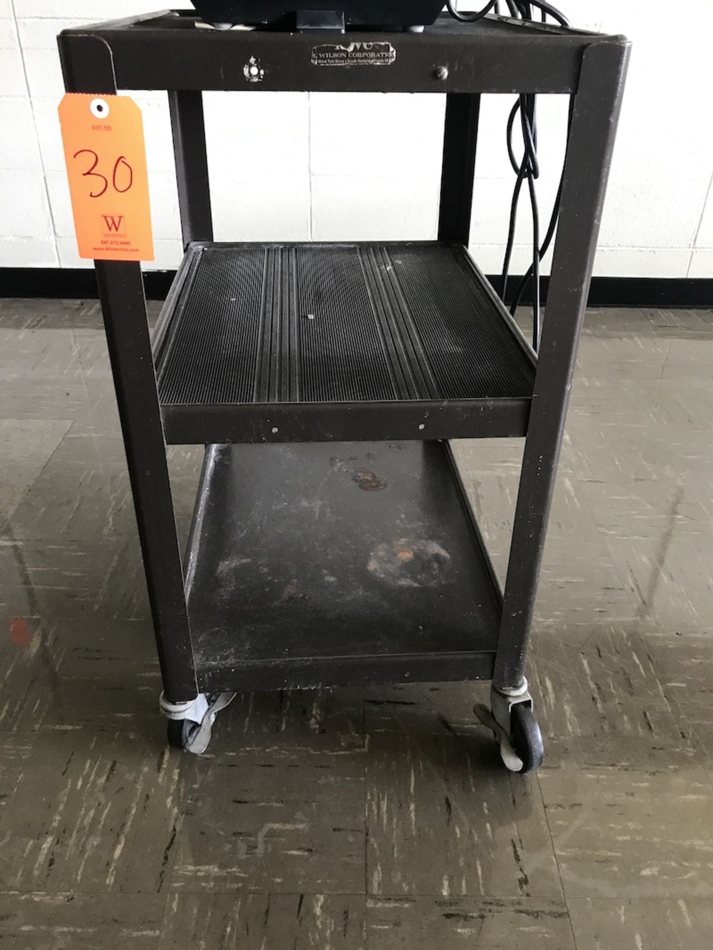 Lot - (2) Rolling Media Carts (Room 300)