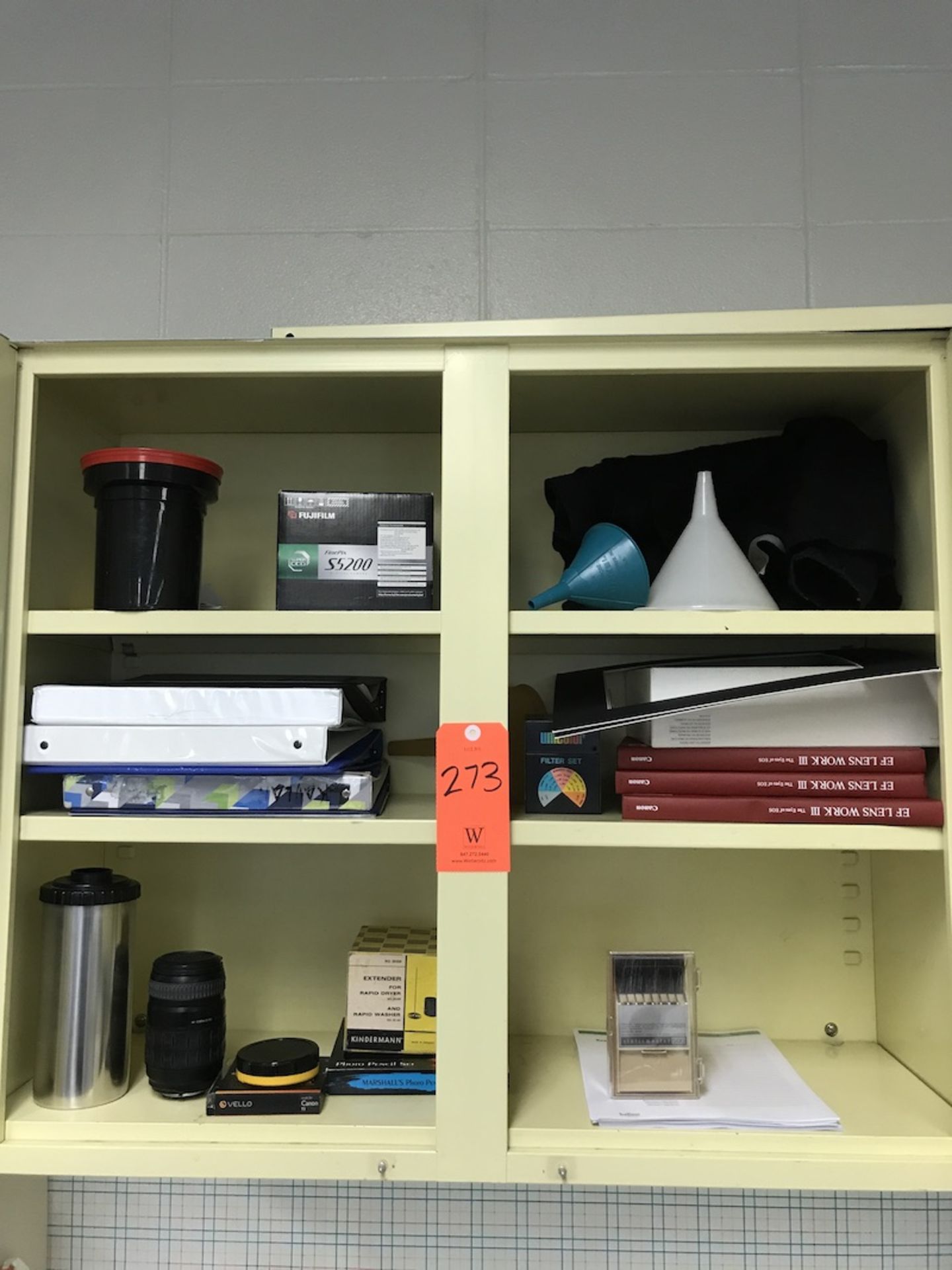 Contents of Art Cabinet (Room 209)