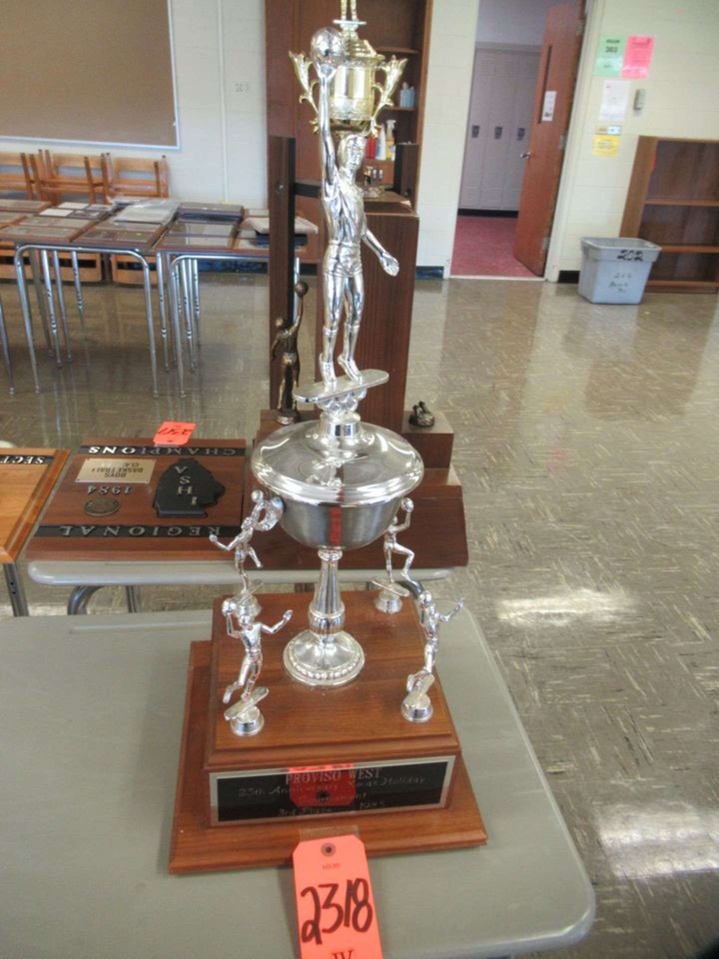 1985 Proviso West 25th Anniversary Xmas Holiday Tournament 3rd Place Trophy (Room 303)