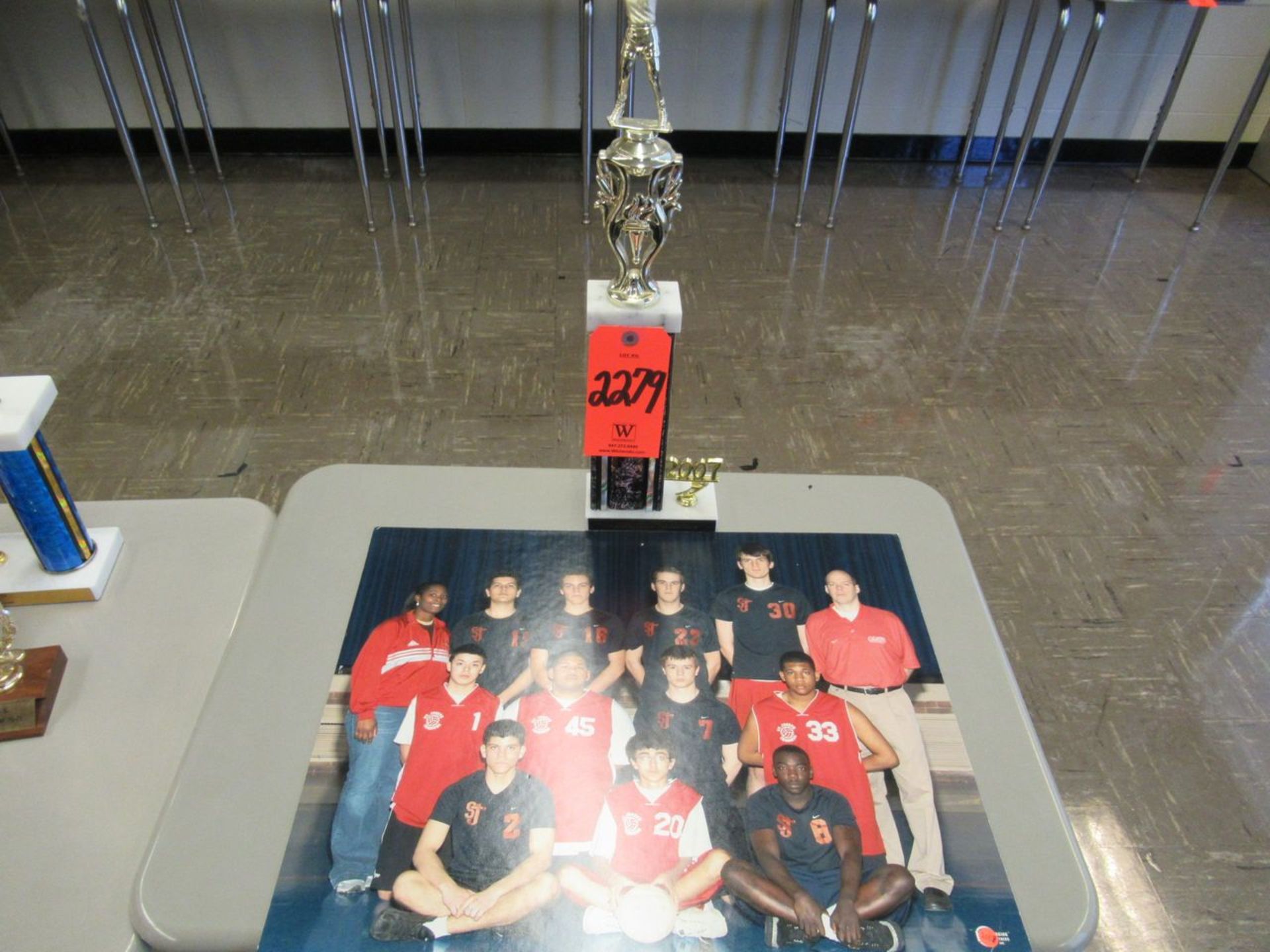 2007 HT Tiger Boy's Volleyball Invite Consolition Champion Trophy with Team Photo (Room 306)