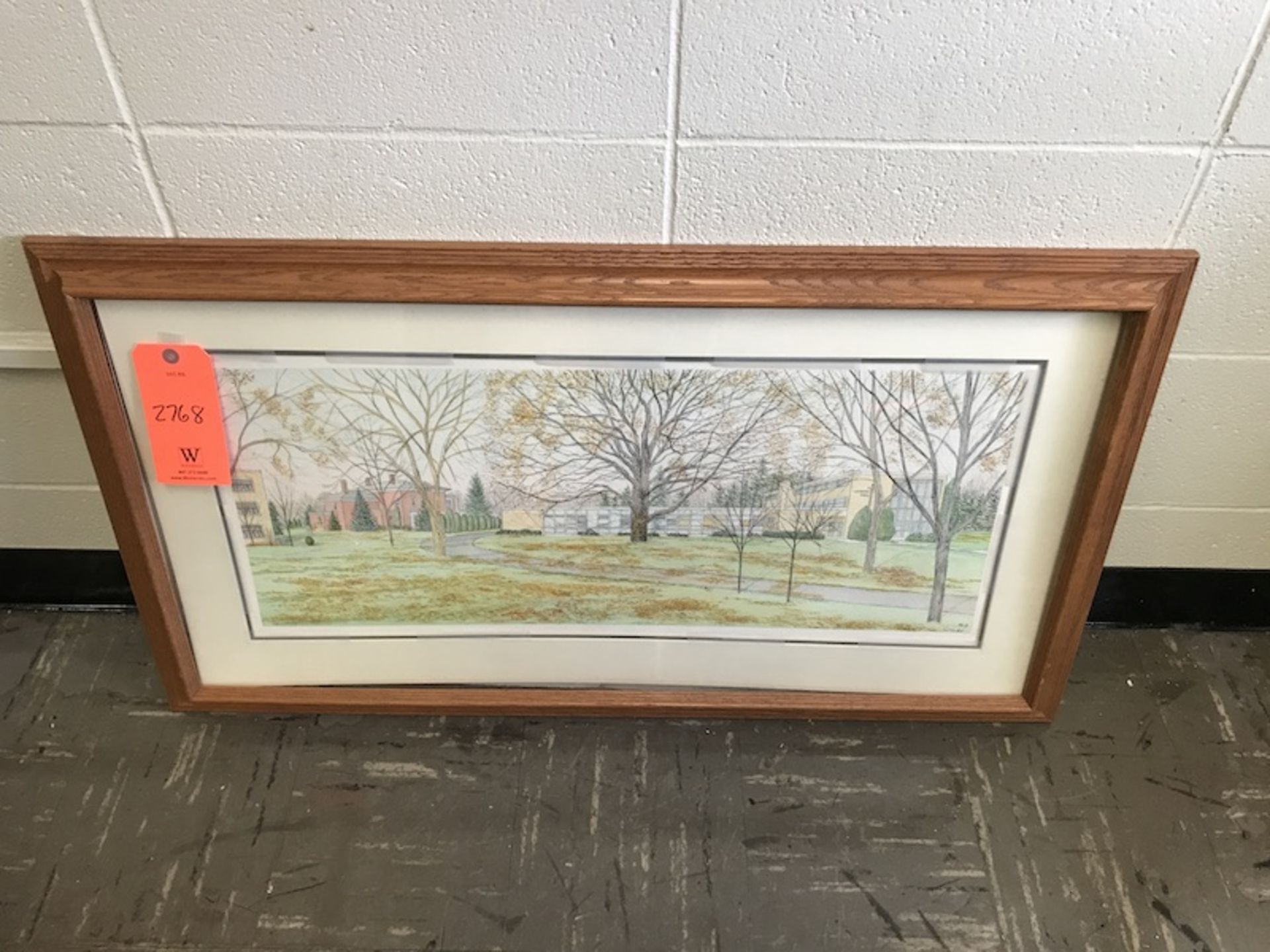 Hand Drawn St. Joseph High School Campus Framed Picture (Room 406)