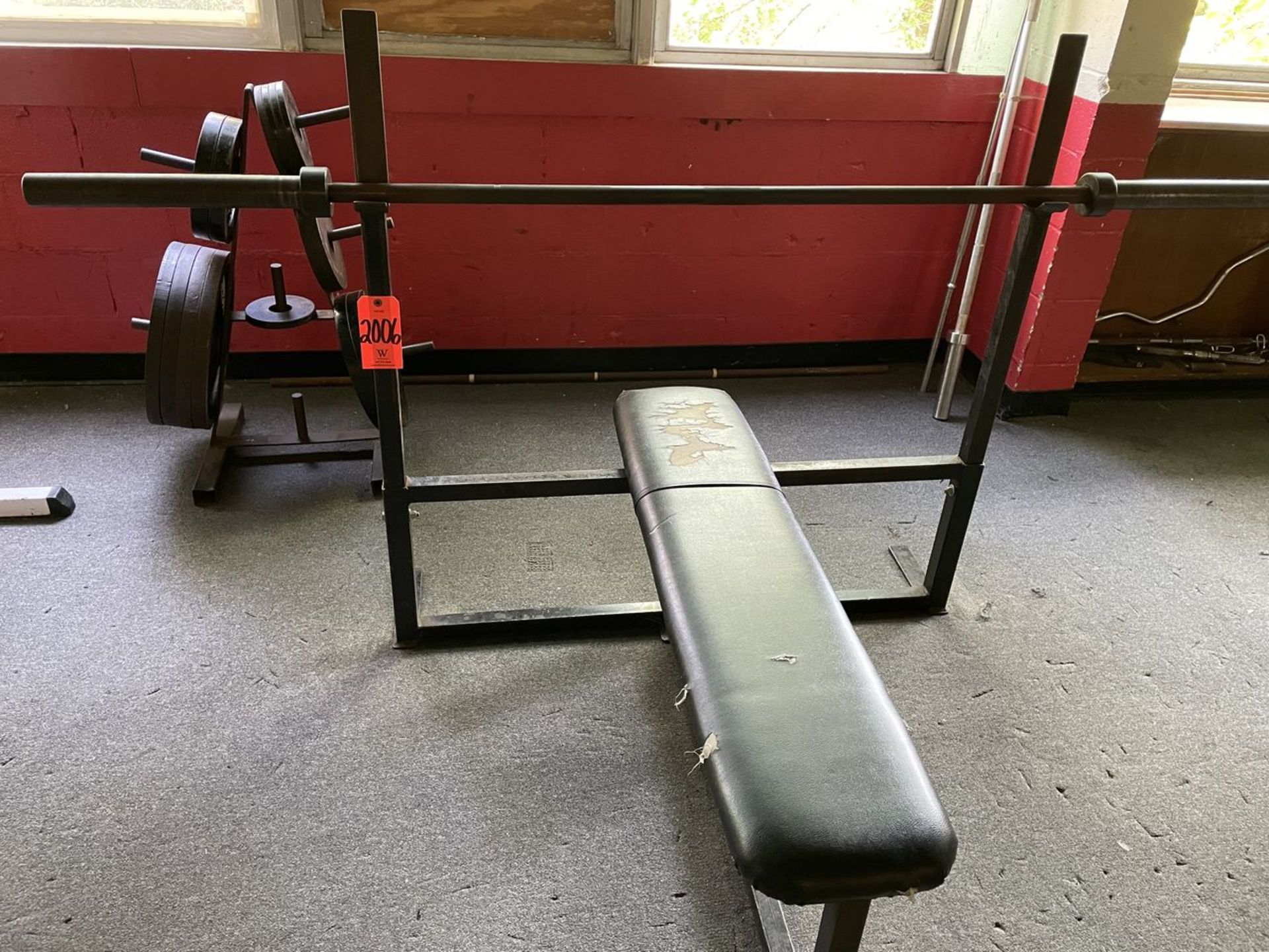 Weight Bench with Weights and Rack (Weight Room 105)