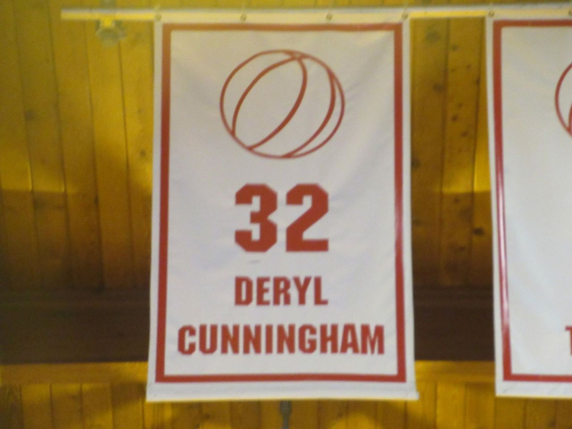 #32 Deryl Cunningham Banner (Sold - Subjec to Approval) (Gym or Room 303)
