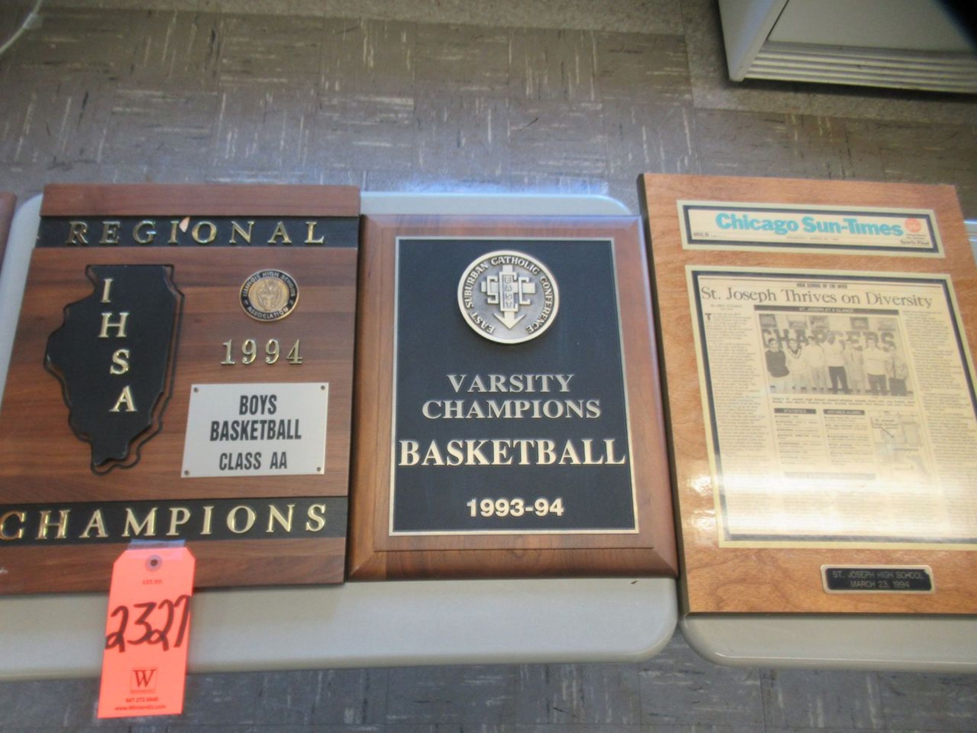 1994 IHSA Class AA State Regional Champions Plaque, 1993-1994 East Suburban Catholic Conference