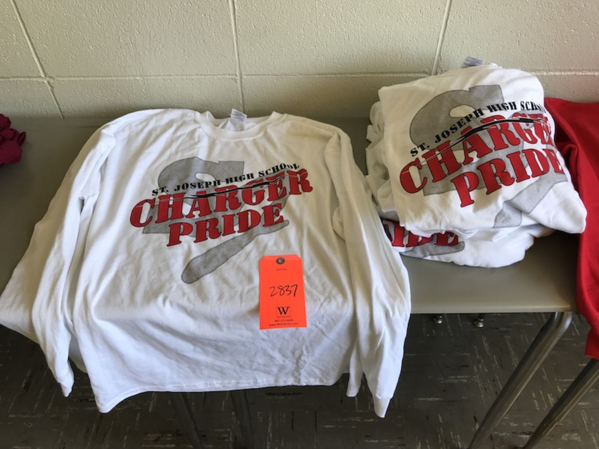 Lot of St. Joseph High School Charger Pride T-Shirts (1 Short Sleeve XL, and 7 Long Sleeve XL) (Room