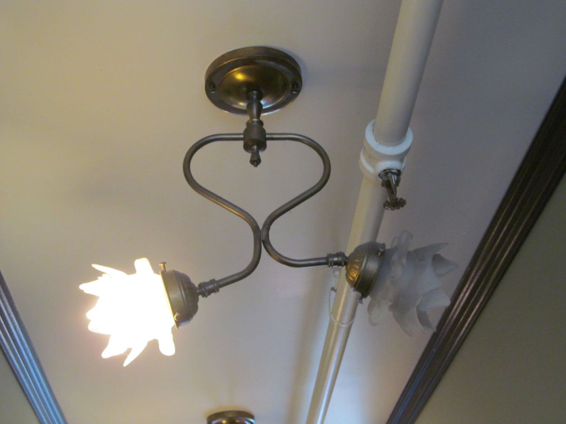 Lot - (3) Antique Light Fixtures (Upstairs Hallway) - Image 3 of 3