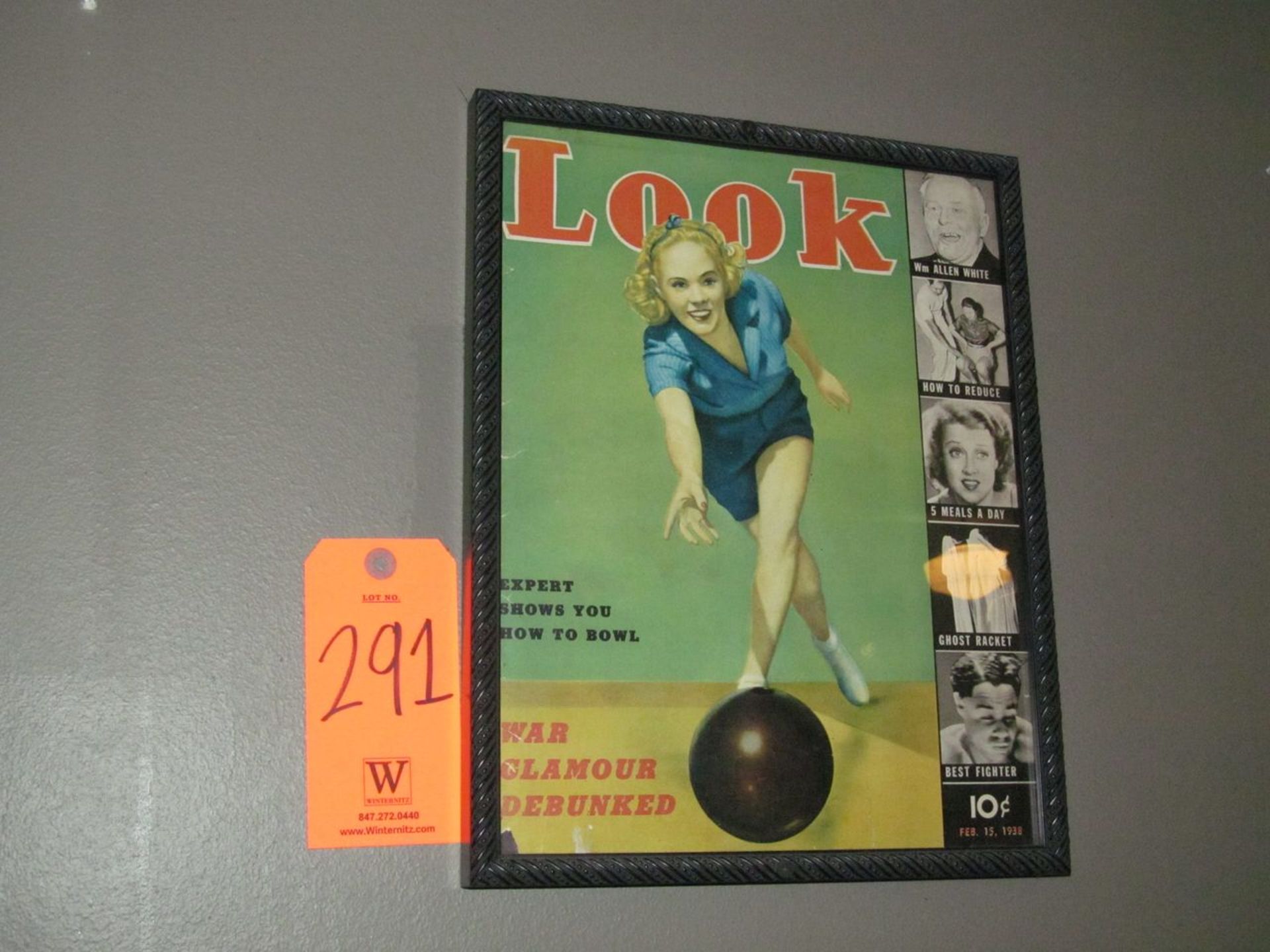 Look Magazine Cover - February 13th, 1938 (Bowling Room)