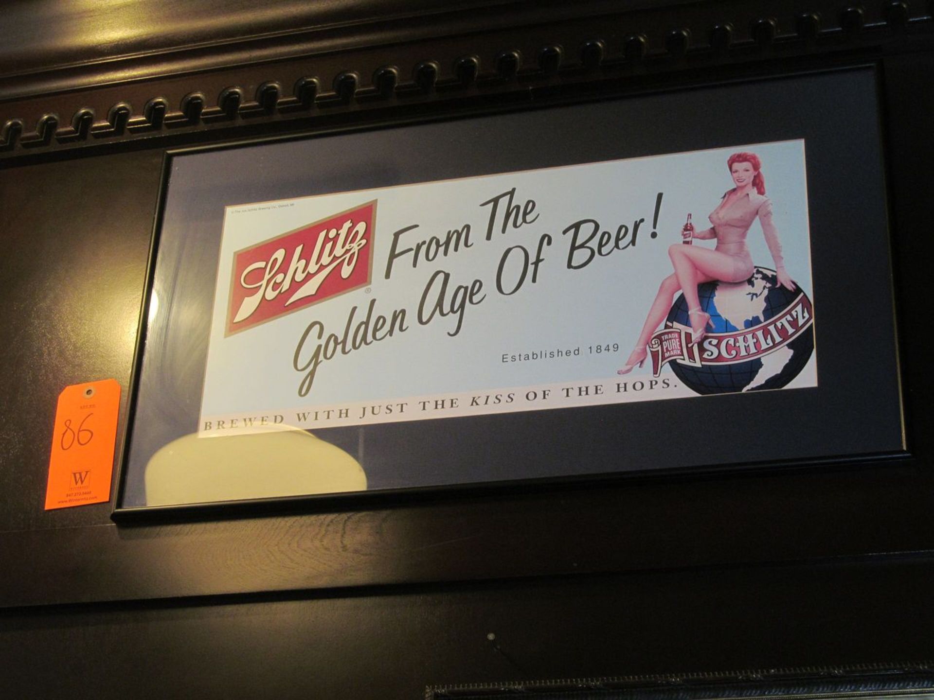 Vintage Schlitz "From the Golden Age of Beer" Advertisement (Bar)