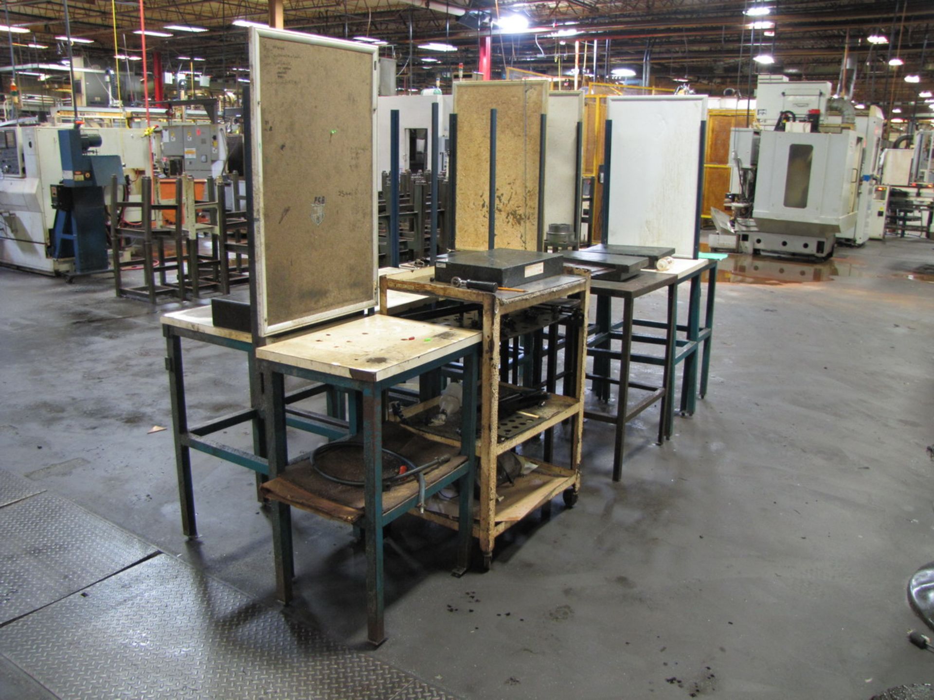 Lot - (10) Assorted Small Shop Tables with (5) Granite Surface Plates (Plant #1) - Image 3 of 3