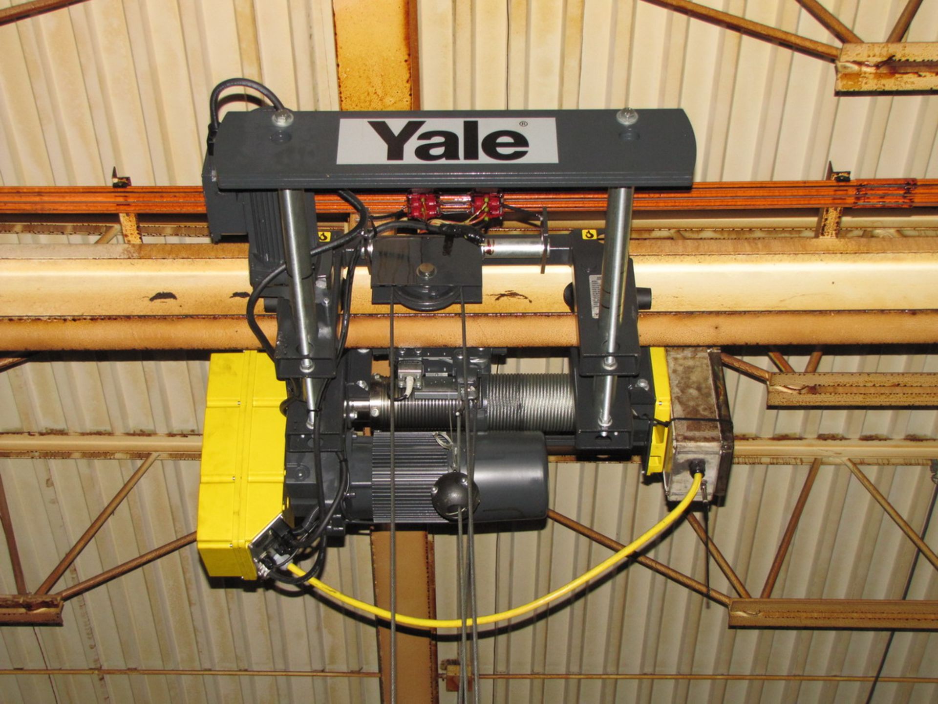 Yale 3-Ton Electric Cable Hoist with Remote Control & Approx. 200 ft. Long 6,000 lb. Capacity