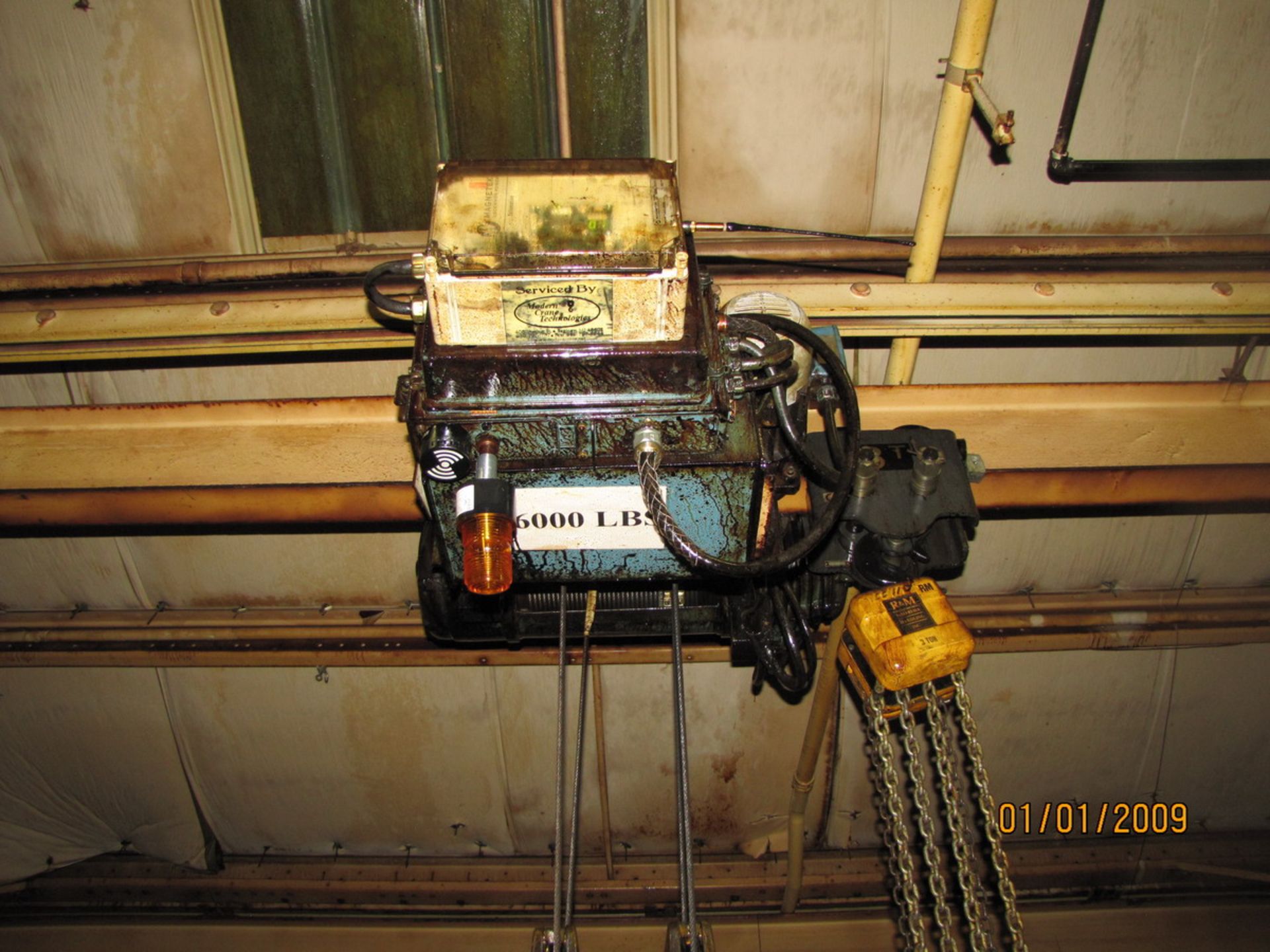 3-Ton Electric Cable Hoist with Remote Control & Approx. 300 ft. Long 6,000 lb. Capacity Monorail ( - Image 3 of 6