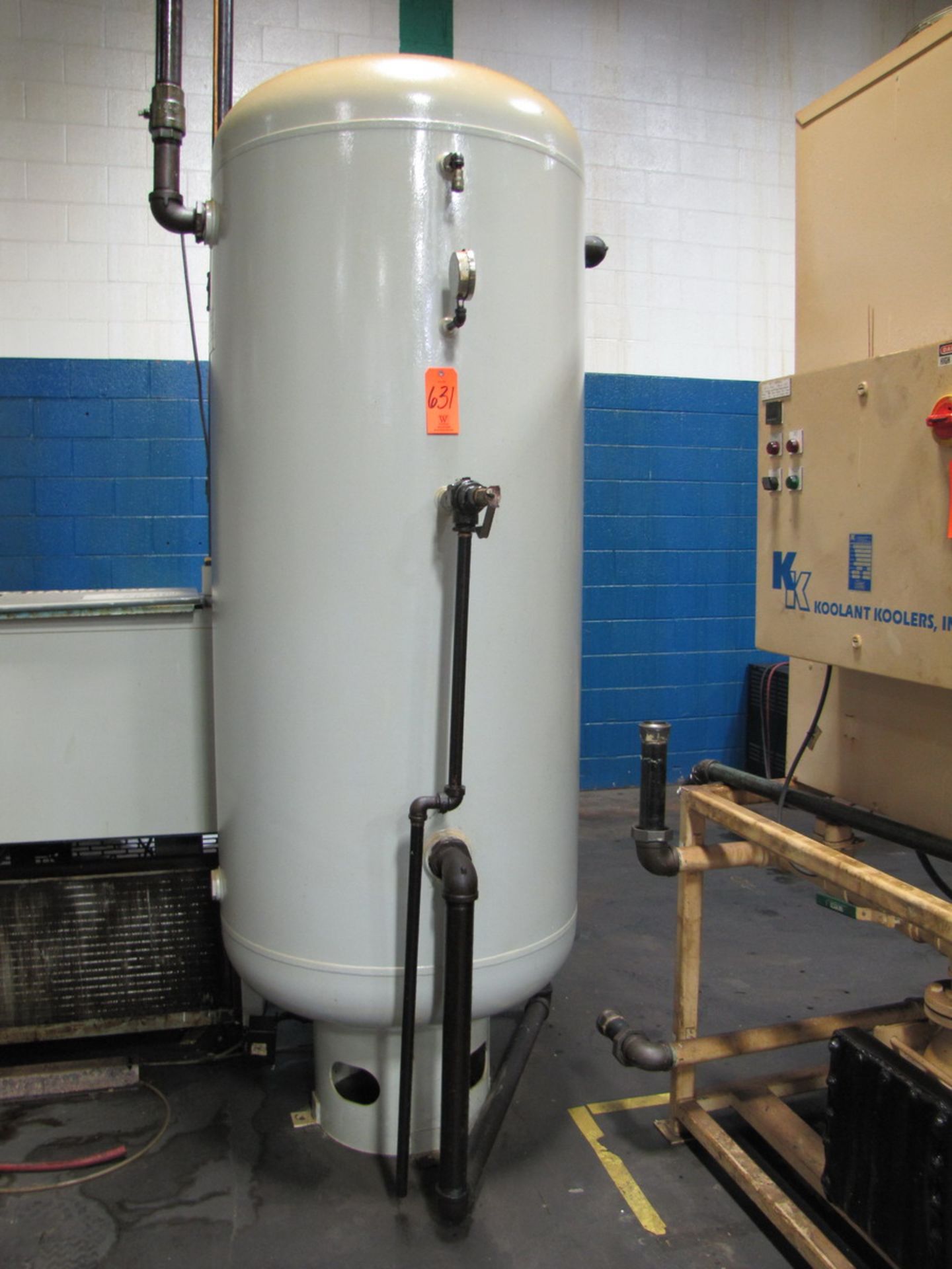 Vertical Air Receiving Tank, 400 Gallon Capacity (Plant #1)