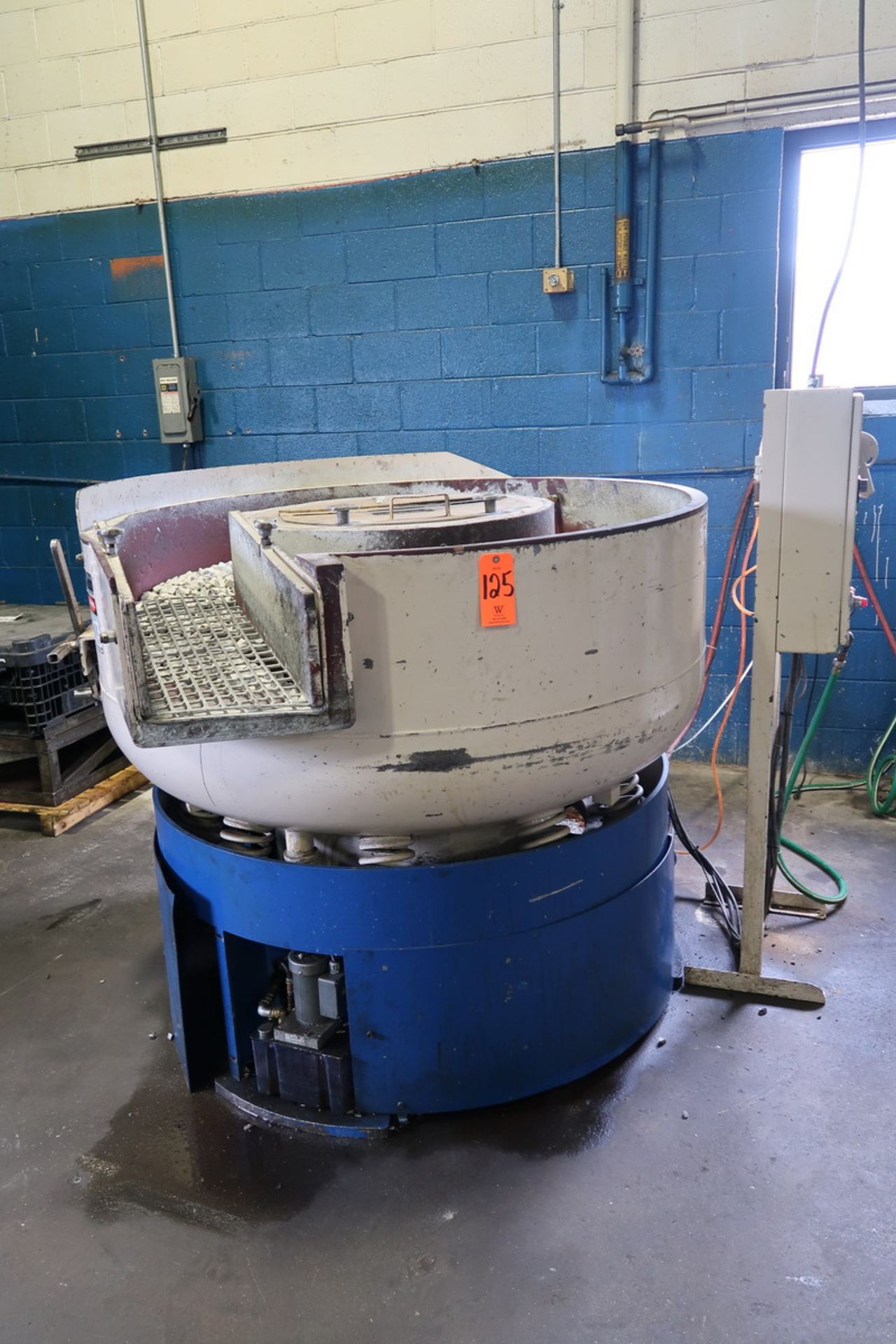 Rotofinish Model Vibratory Finisher; 48 in. Diameter Bowl, Control Panel (S/N: ER-1011MS-91-E1) (