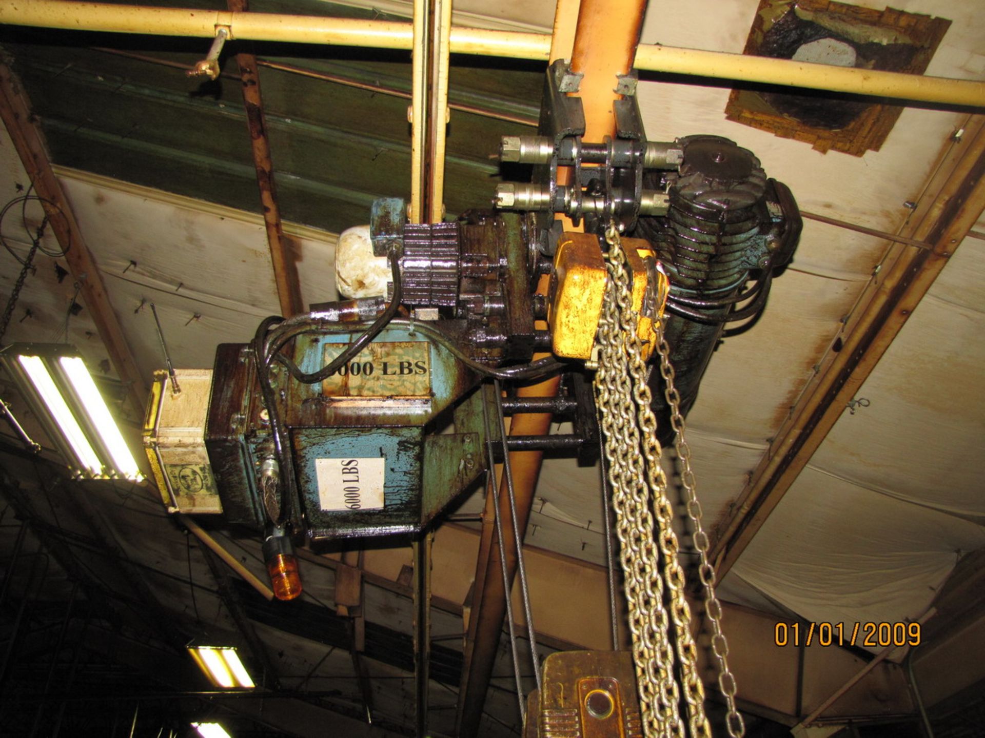 3-Ton Electric Cable Hoist with Remote Control & Approx. 300 ft. Long 6,000 lb. Capacity Monorail ( - Image 5 of 6