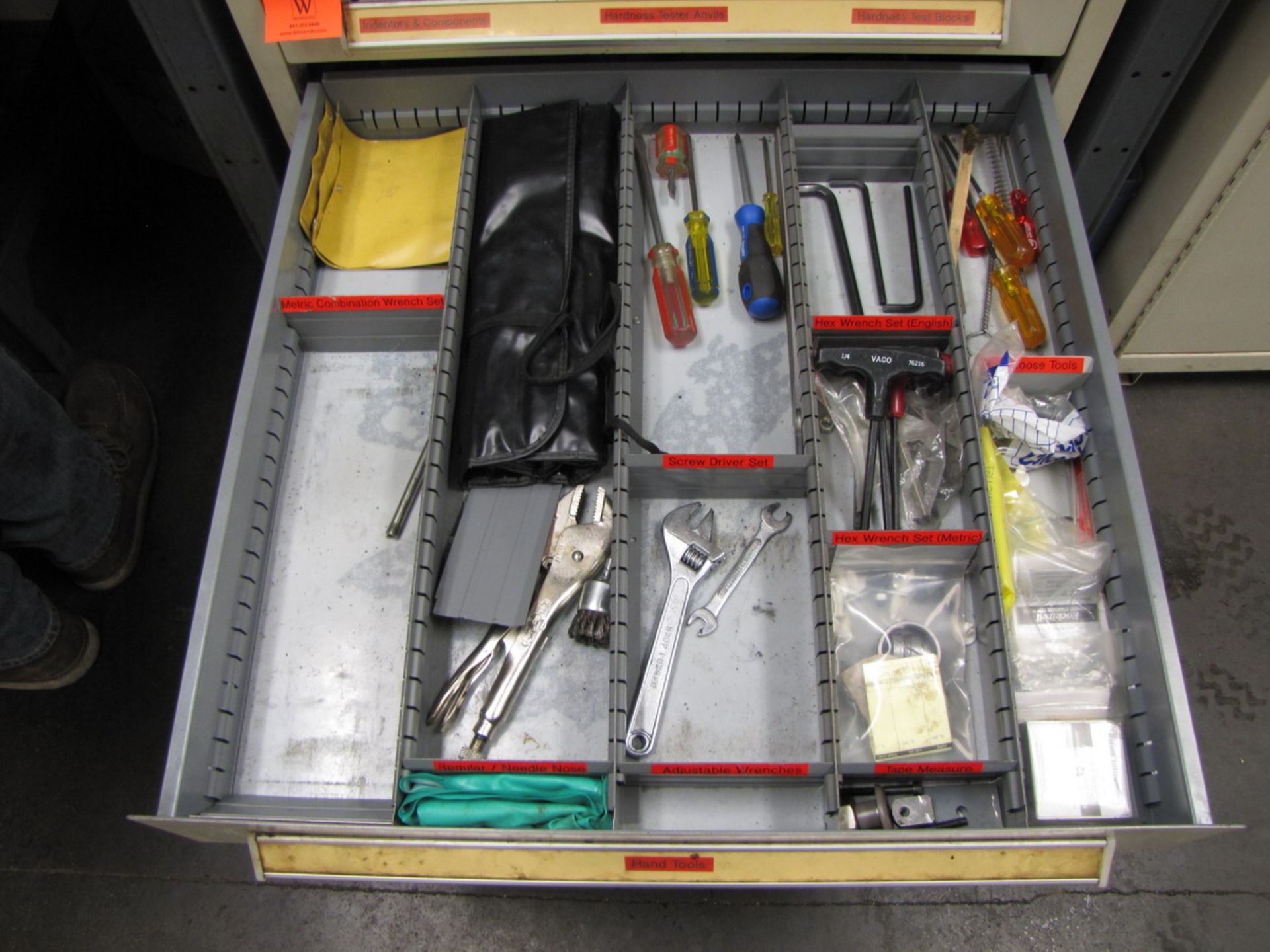Vidmar 5-Drawer Cabinet with Contents to Include: Hardness Test Blocks, Hand Tools (Plant #1) - Image 4 of 6
