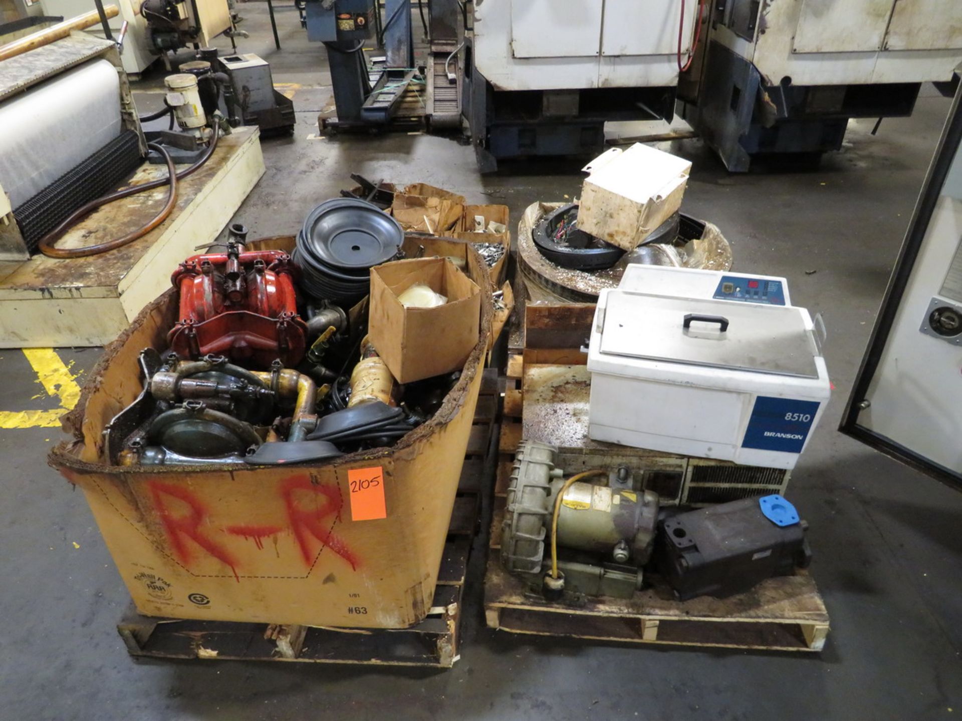 Lot - (4) Pallets of Assorted Spare Parts to Include: Diaphragm Pumps, Submersible Pumps, Assorted