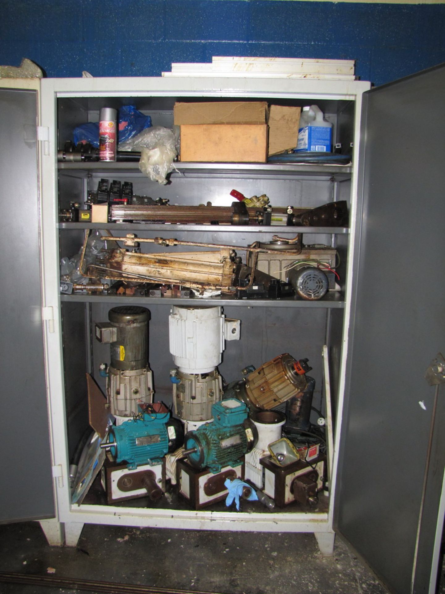 Stronghold Heavy Duty 2-Door Metal Storage Cabinet, with Contents to Include: Assorted Motors with - Image 2 of 2