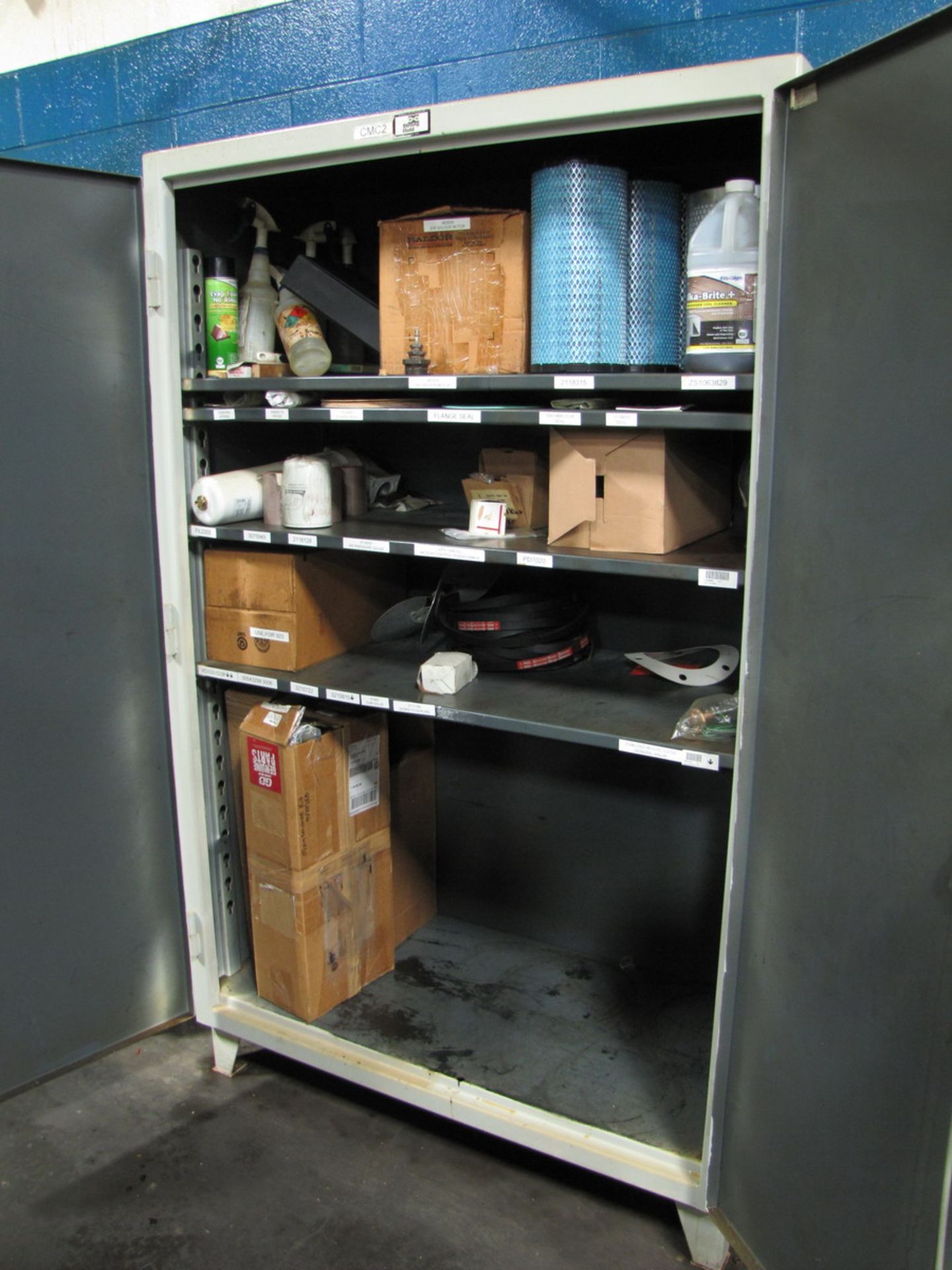 Stronghold Model 48-244 Heavy Duty Steel 2-Door Cabinet with Contents of Air Filters, Flow Meters, - Image 2 of 2