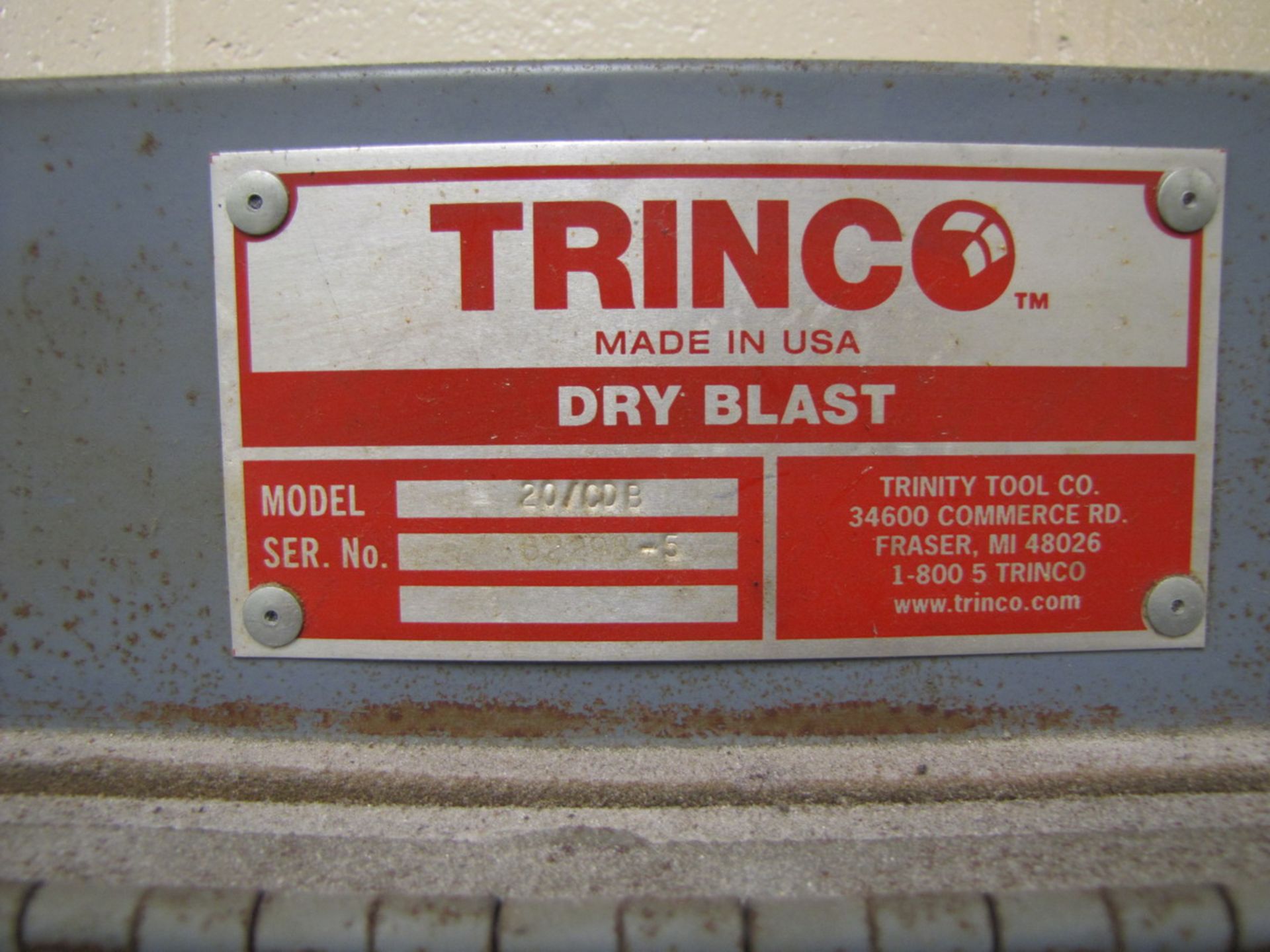 Trinco Model 20/00B Sand Blast Cabinet (Plant #1) - Image 2 of 2