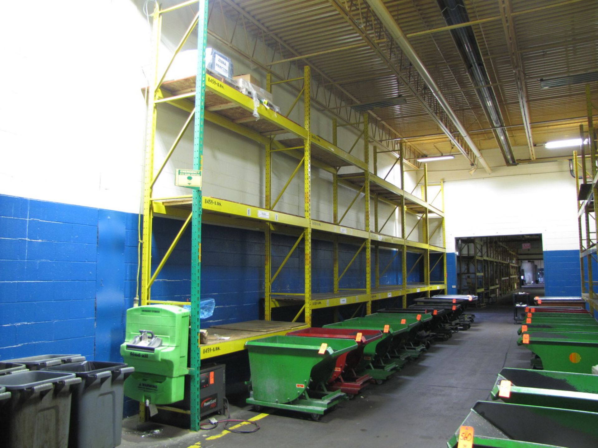Sections of Pallet Racking to Include: (16) 18' Uprights, (88) 8' Horizontals, with Wooden - Image 2 of 2