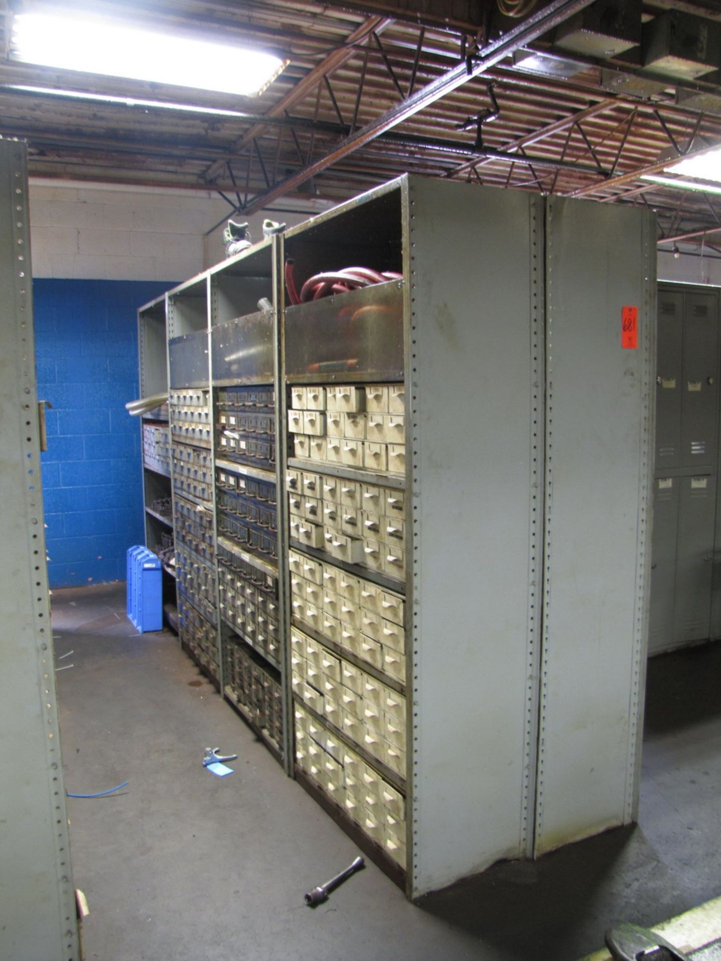 Lot - (6) Metal Bolt Bin Storage Racks with Contents to Include: Socket Head Cap Screws and Flat - Image 5 of 5