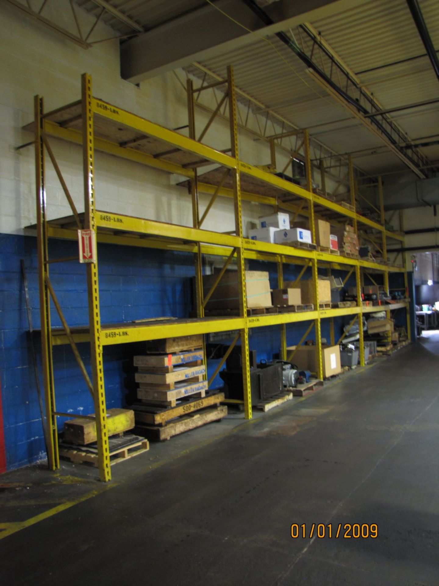 Sections of Pallet Racking to Include: (15) 18' Uprights, (60) 8' Horizontals, with Wooden