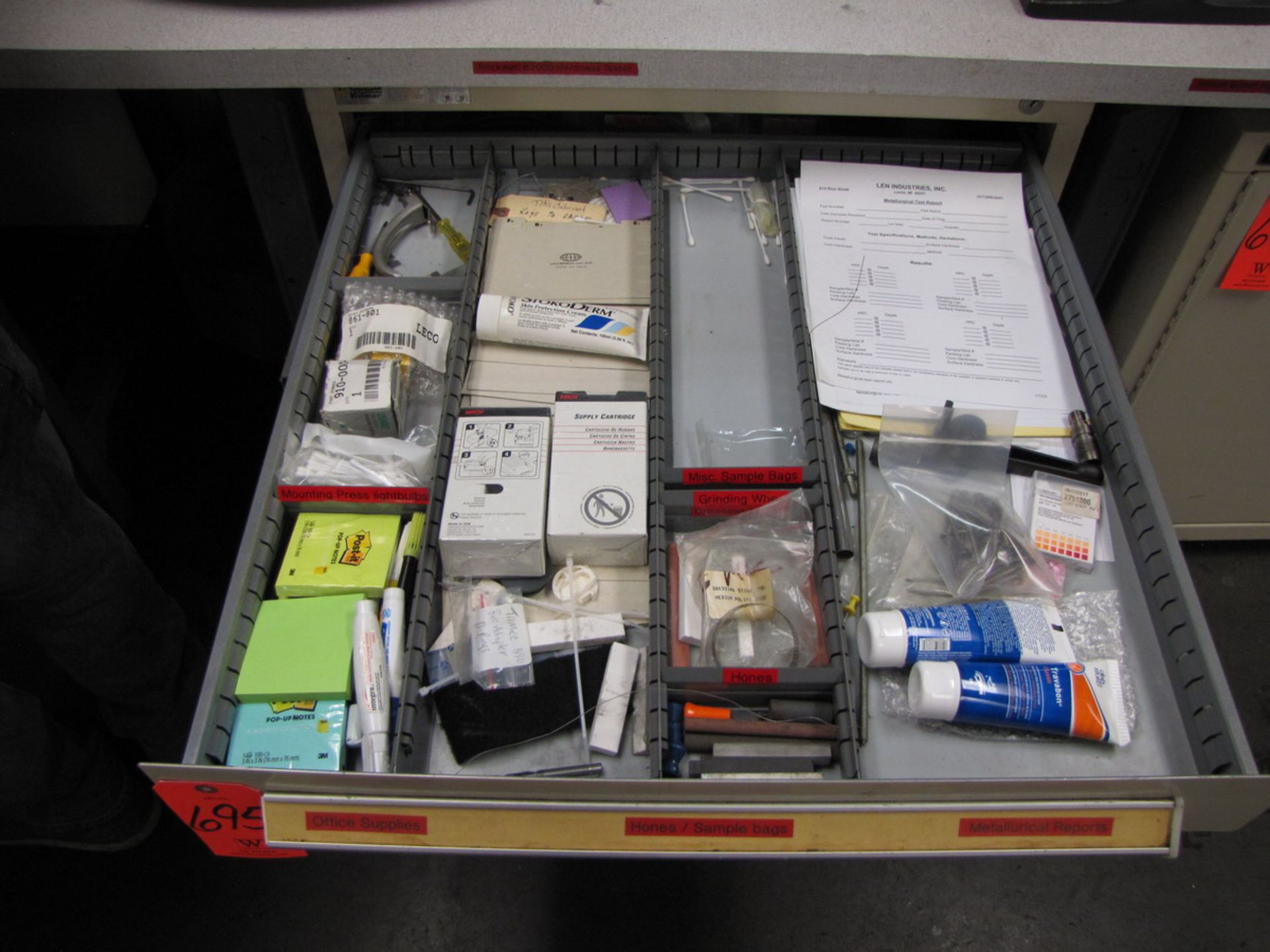 Vidmar 5-Drawer Cabinet with Contents to Include: Hardness Test Blocks, Hand Tools (Plant #1) - Image 2 of 6