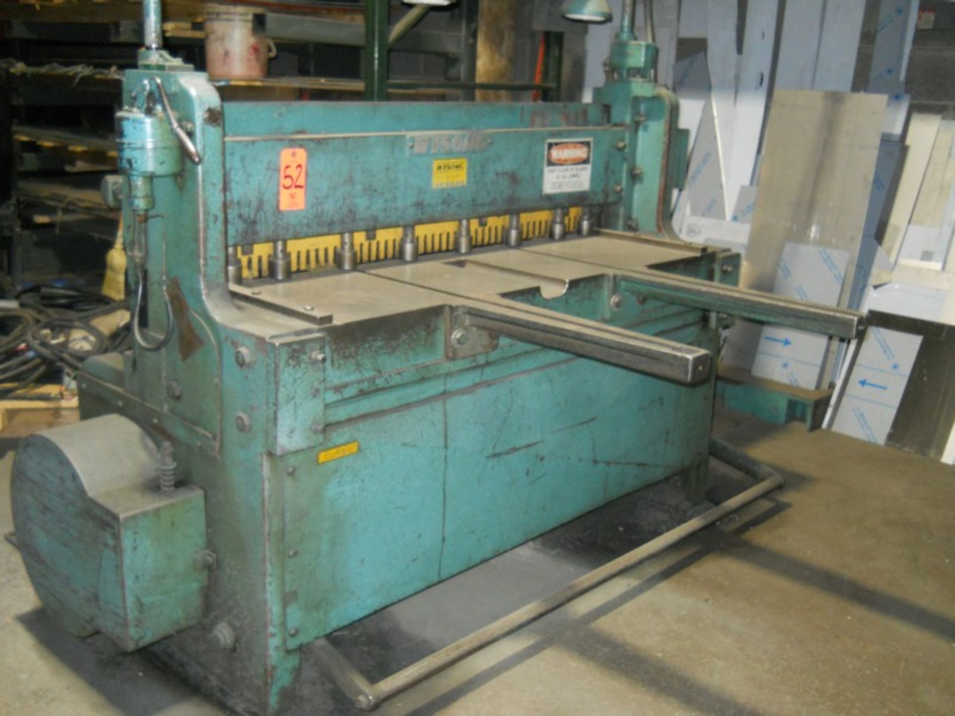 Wysong 52 in. x 18 ga. Model 1252 Power Shear, S/N: P13-1037; with 12 Ga. Mild Steel Capacity; 14 - Image 2 of 10