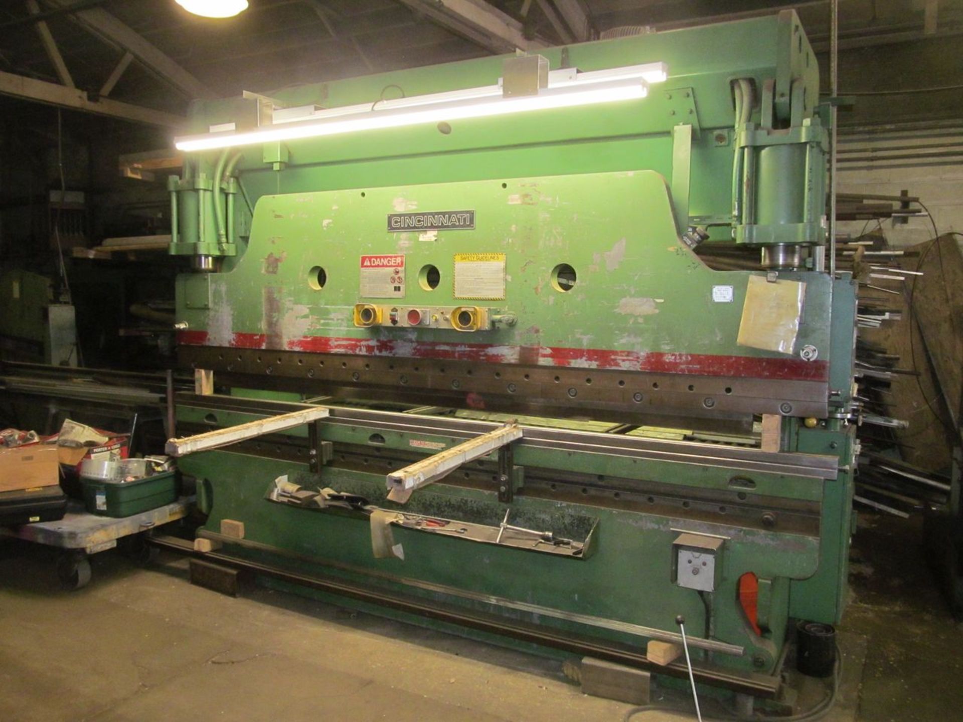 Cincinnati 12 ft. x 135-Ton Cap. Model 135CB x 10ft Hydraulic Press Brake, S/N: 42479; with 8 in.