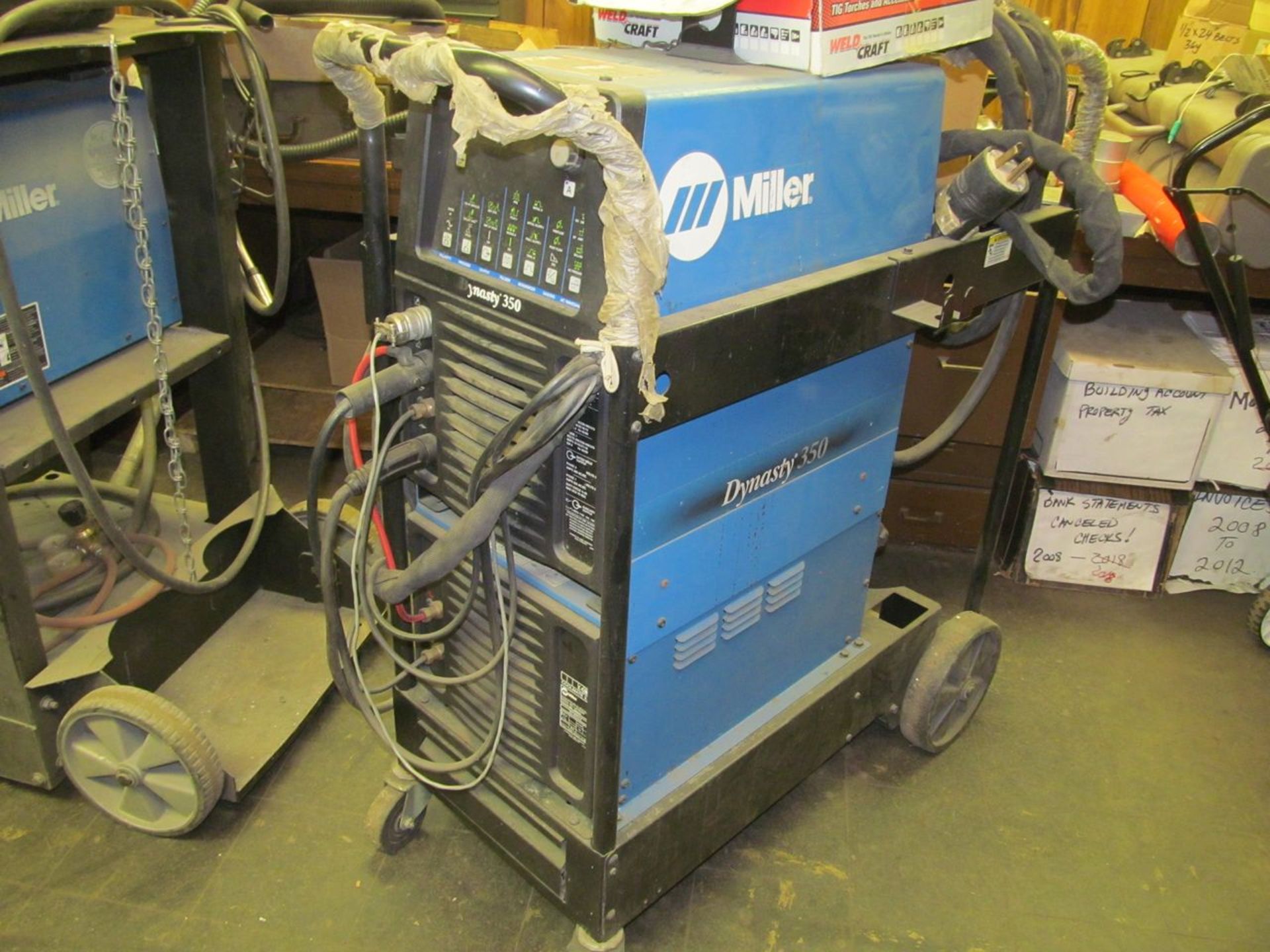 Miller Dynasty 350 Water -Cooled AC/DC Tig & Stick Welder, S/N: LJ400909L; with Coolmate 3.5 System, - Image 3 of 9