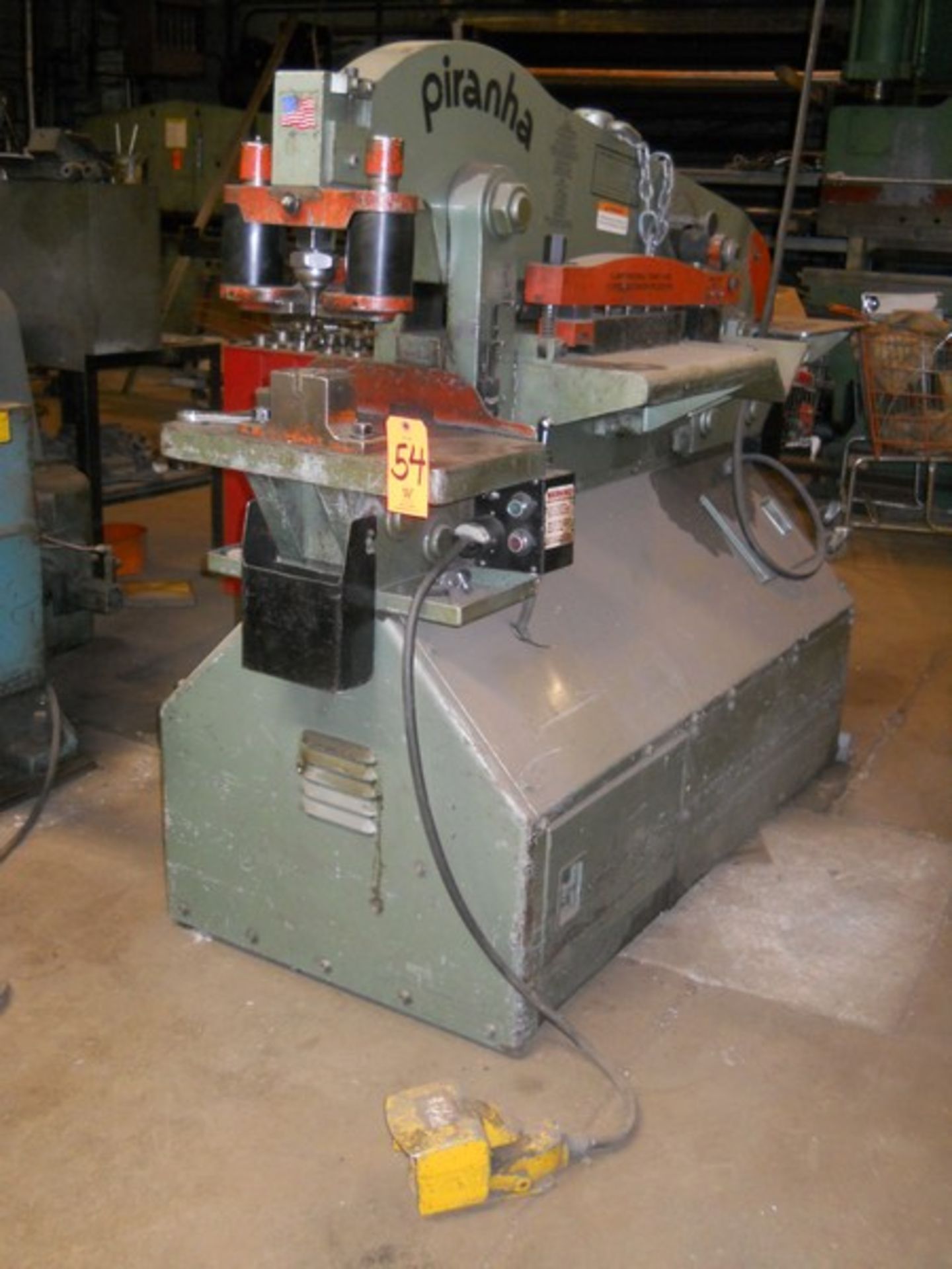 Mega Mfg. Piranha P70 Ironworker, S/N: P70-257; with Working Surface: Platen 12" x 21", Coping 18- - Image 3 of 16